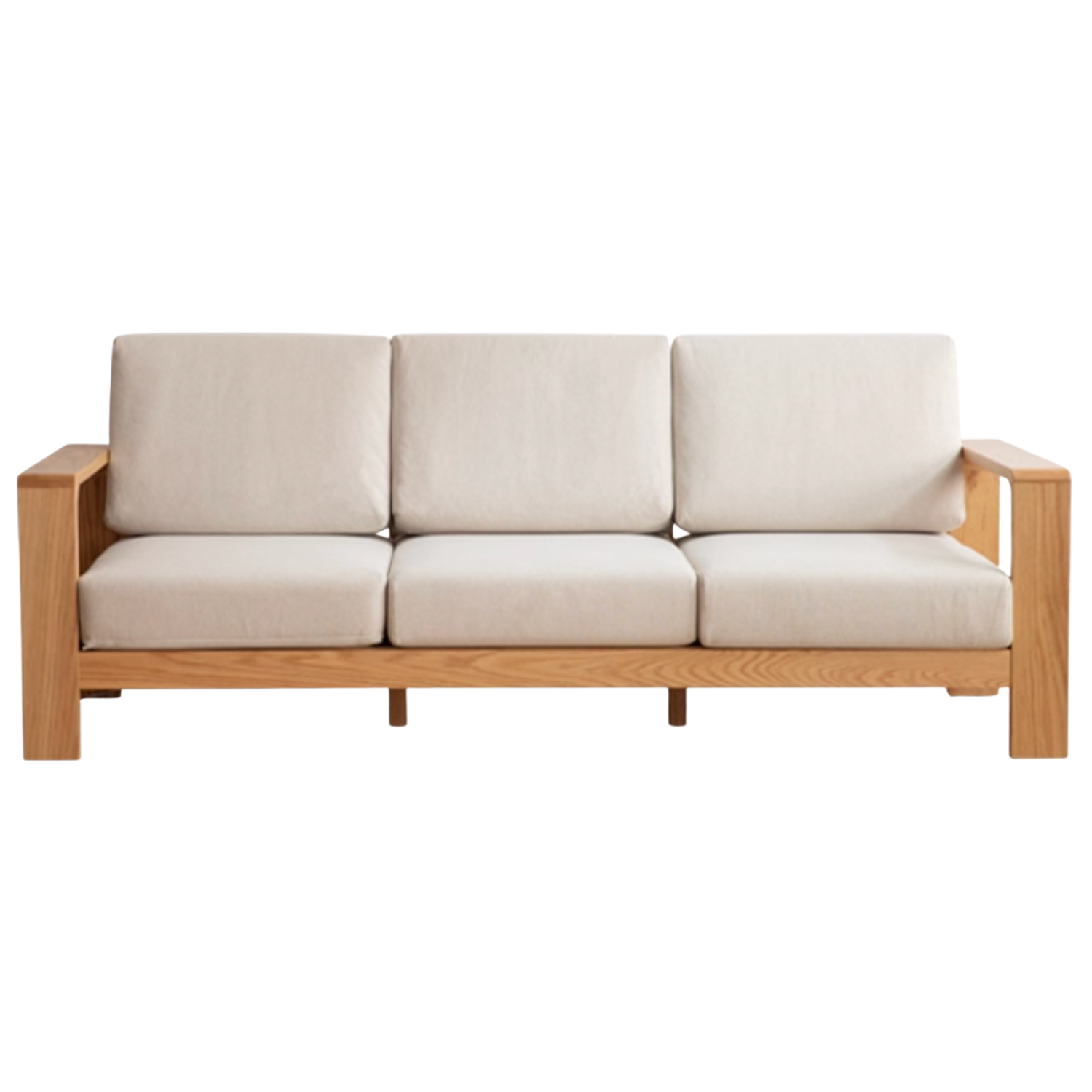 Oak, Poplar, Rubberwood, Beech Solid Wood Modern Fabric Sofa.