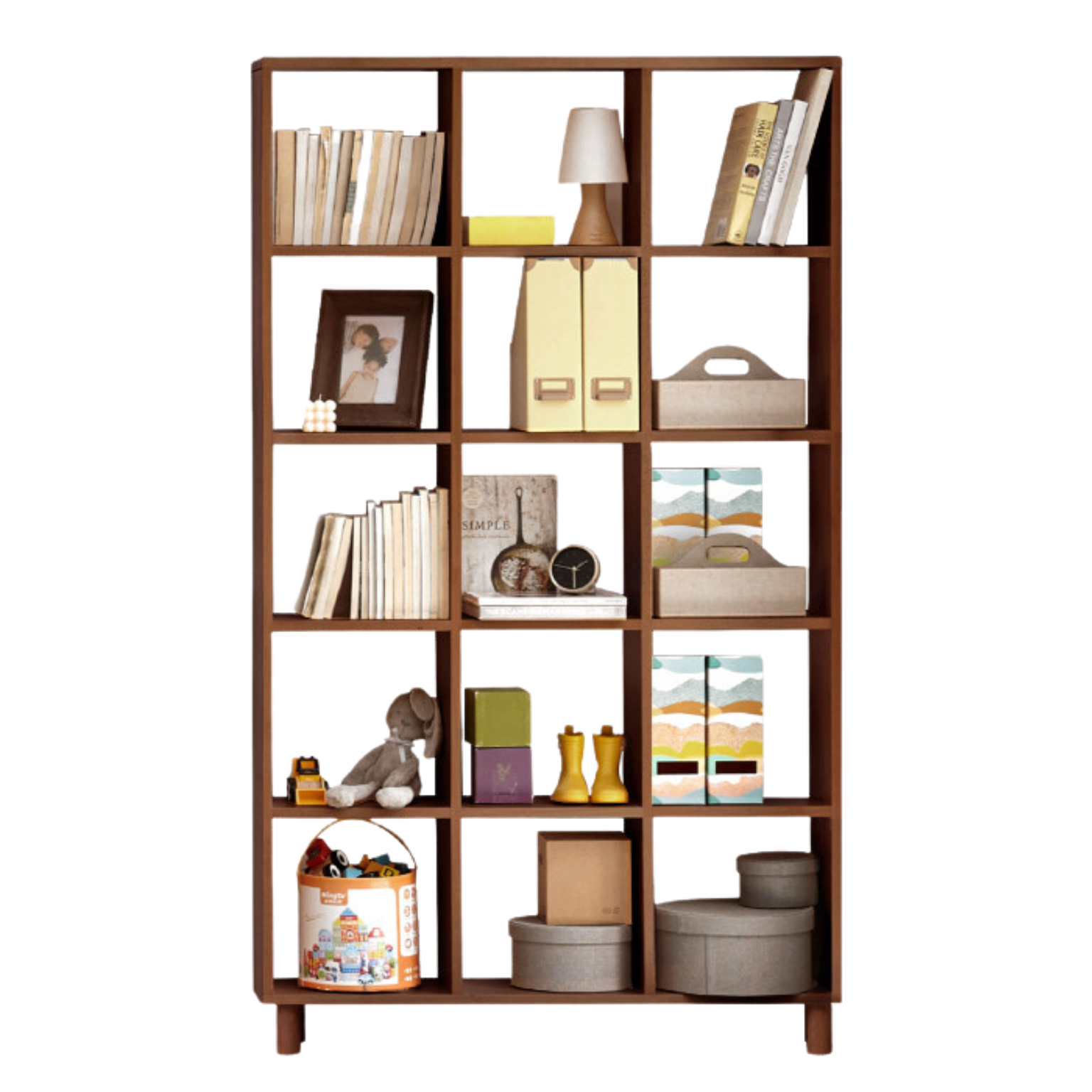 Beech, Oak Solid Wood Bookshelf Bookcase Free Combination