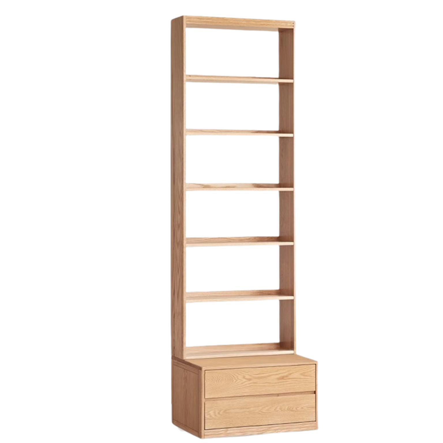 Oak, Ash Solid Wood Wall-To-Wall With Seat Combined Bookshelf