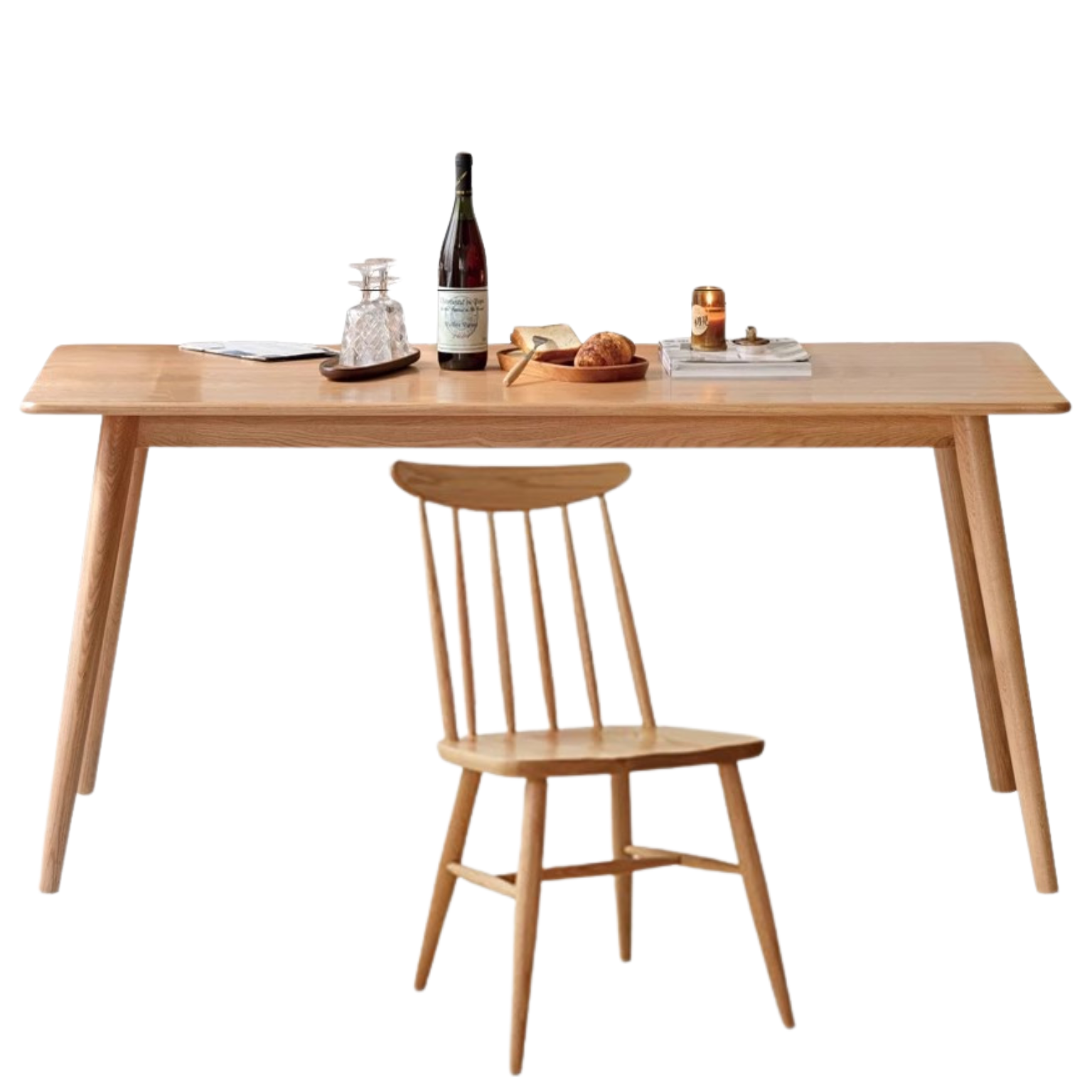 Oak Solid Wood Modern Dining Table