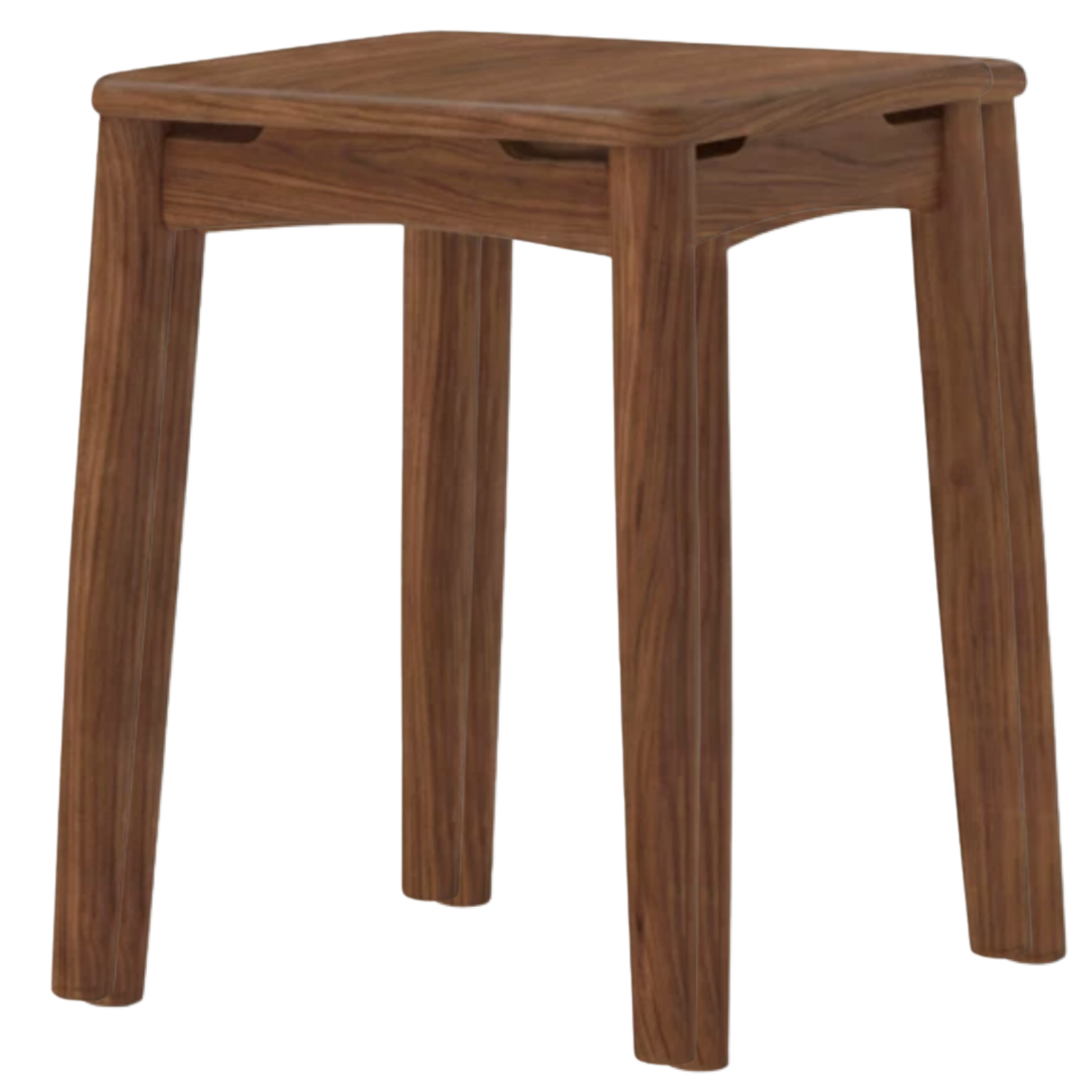 4 pcs - Black Walnut, Oak Solid Wood Square Stool
