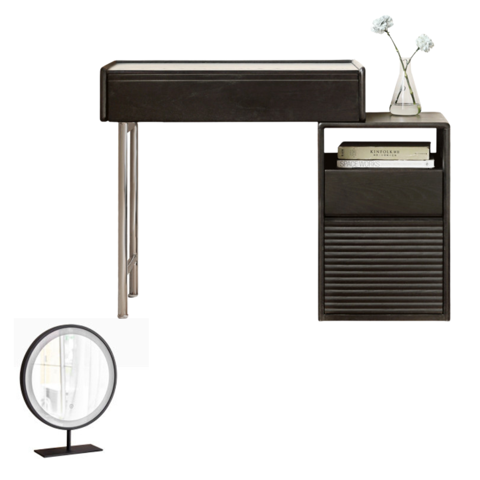 Oak Solid Wood Telescopic Dressing Table.