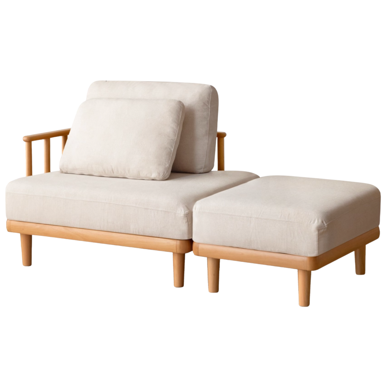 Beech Solid Wood Fabric Sofa Free Combination