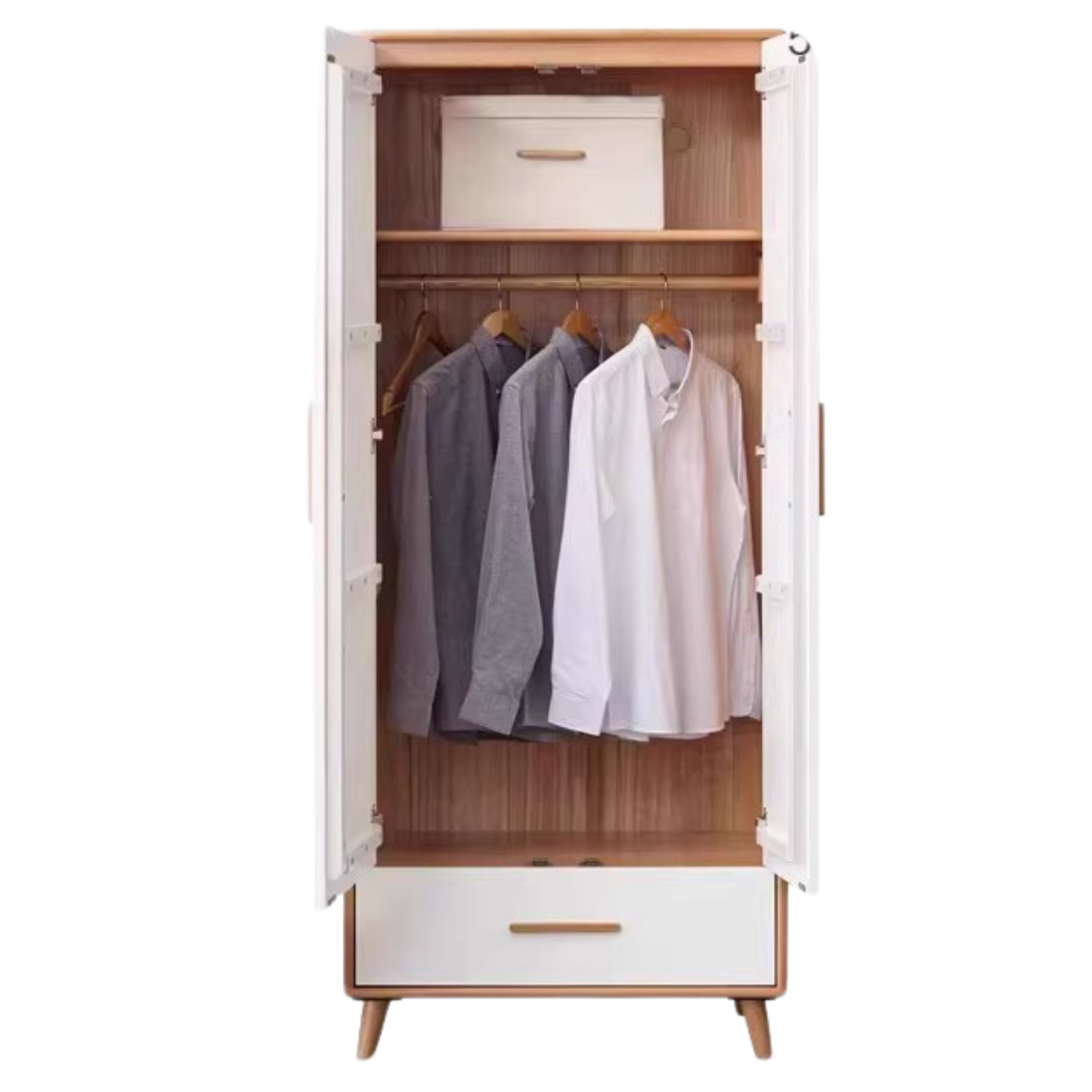Beech Solid Wood Wardrobe Combination.