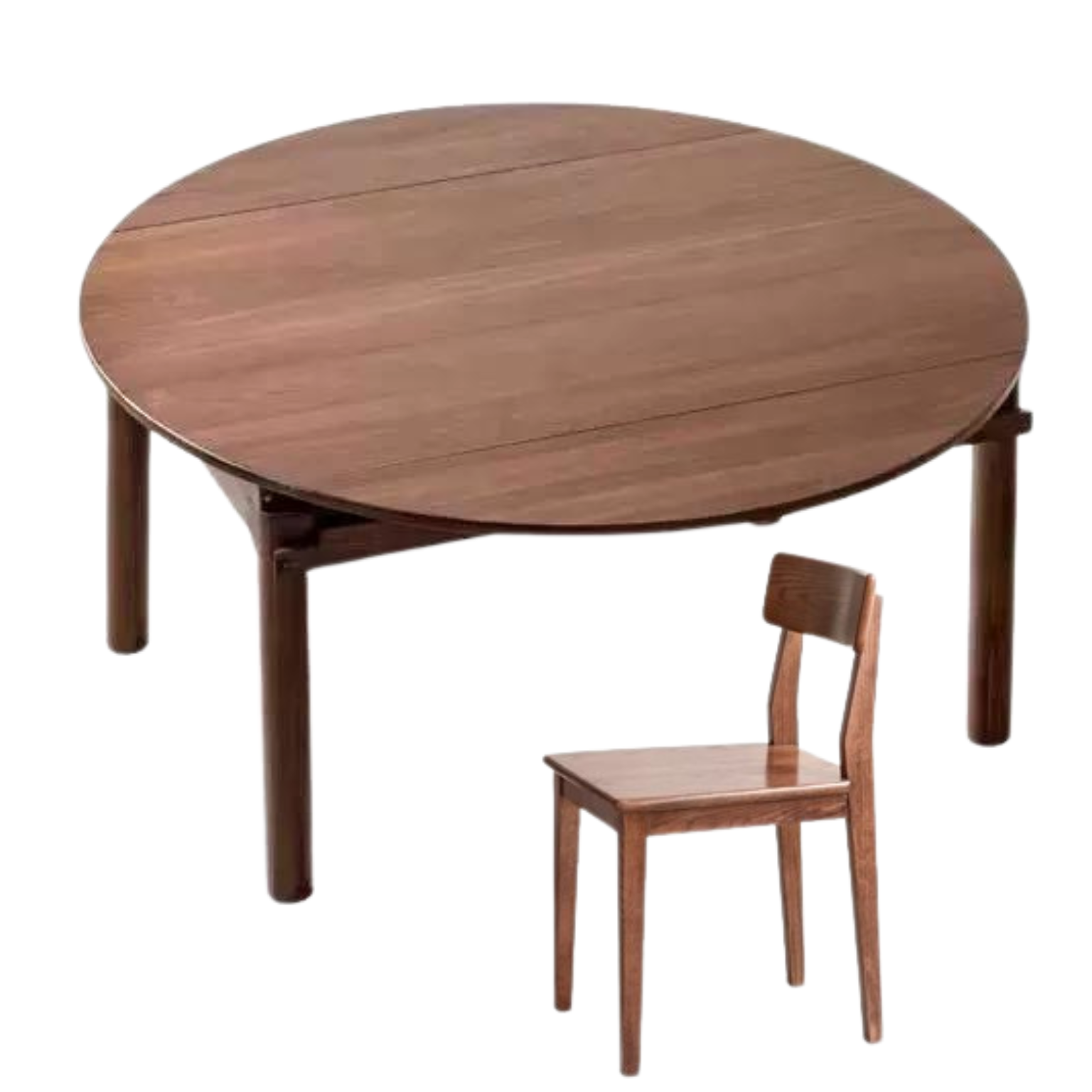 Ash, Oak, Black Walnut Solid Wood Folding Dining Table