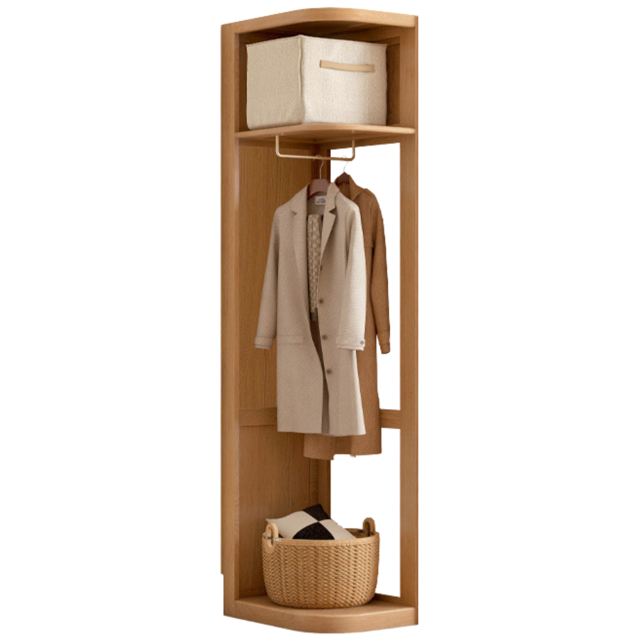 Oak Solid Wood Sliding Door Wardrobe.