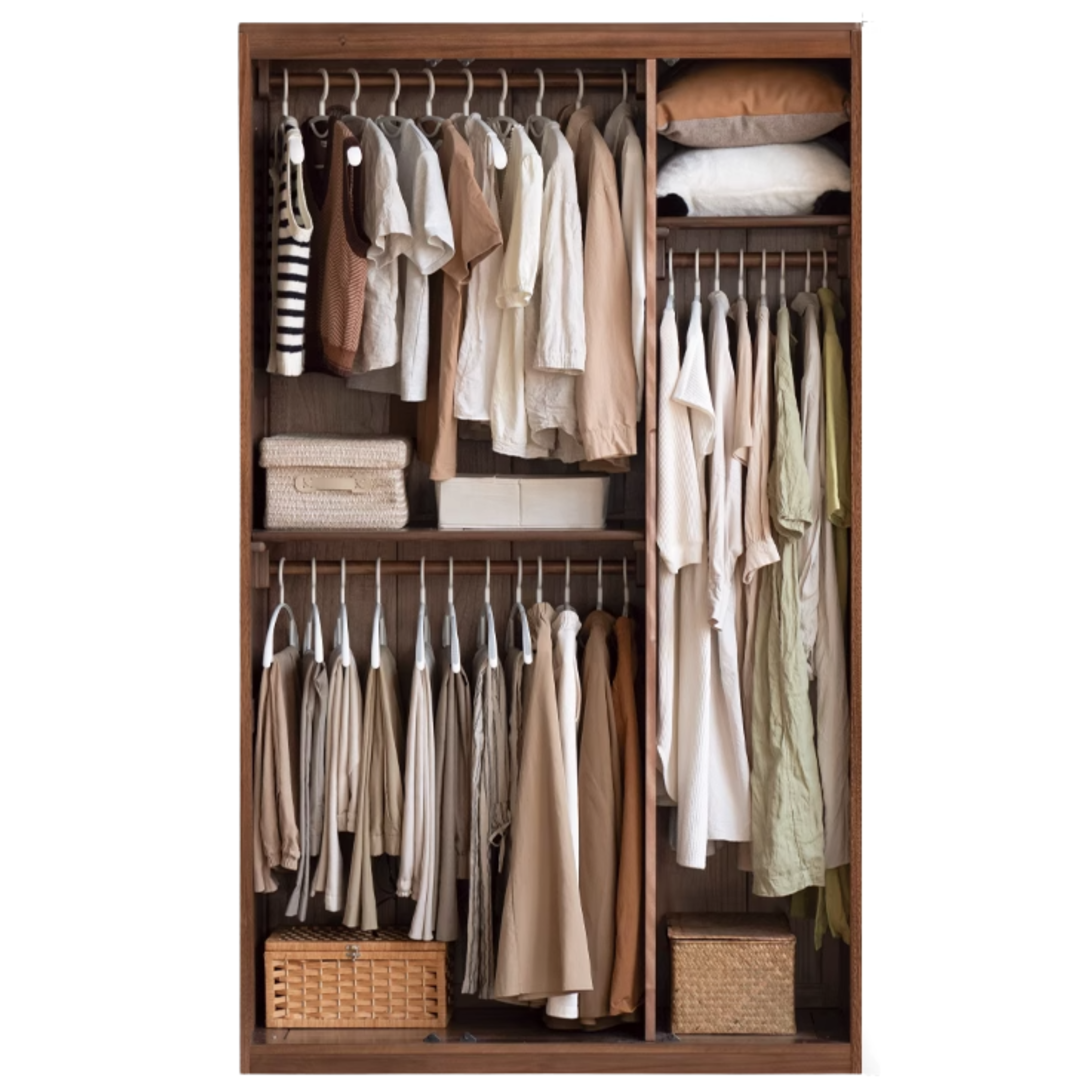 Black Walnut Solid Wood Wardrobe.