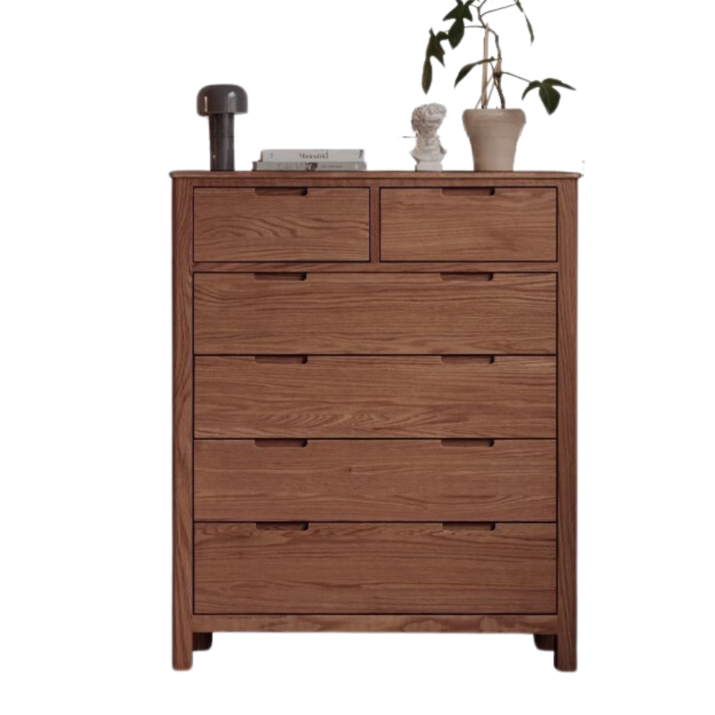 Oak Solid Wood, Solid Rubberwood Seven Drawers Drawer