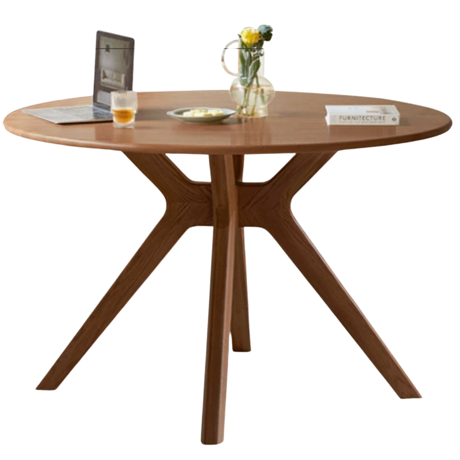 Oak Solid Wood Modern Minimalist Style Round Dining Table