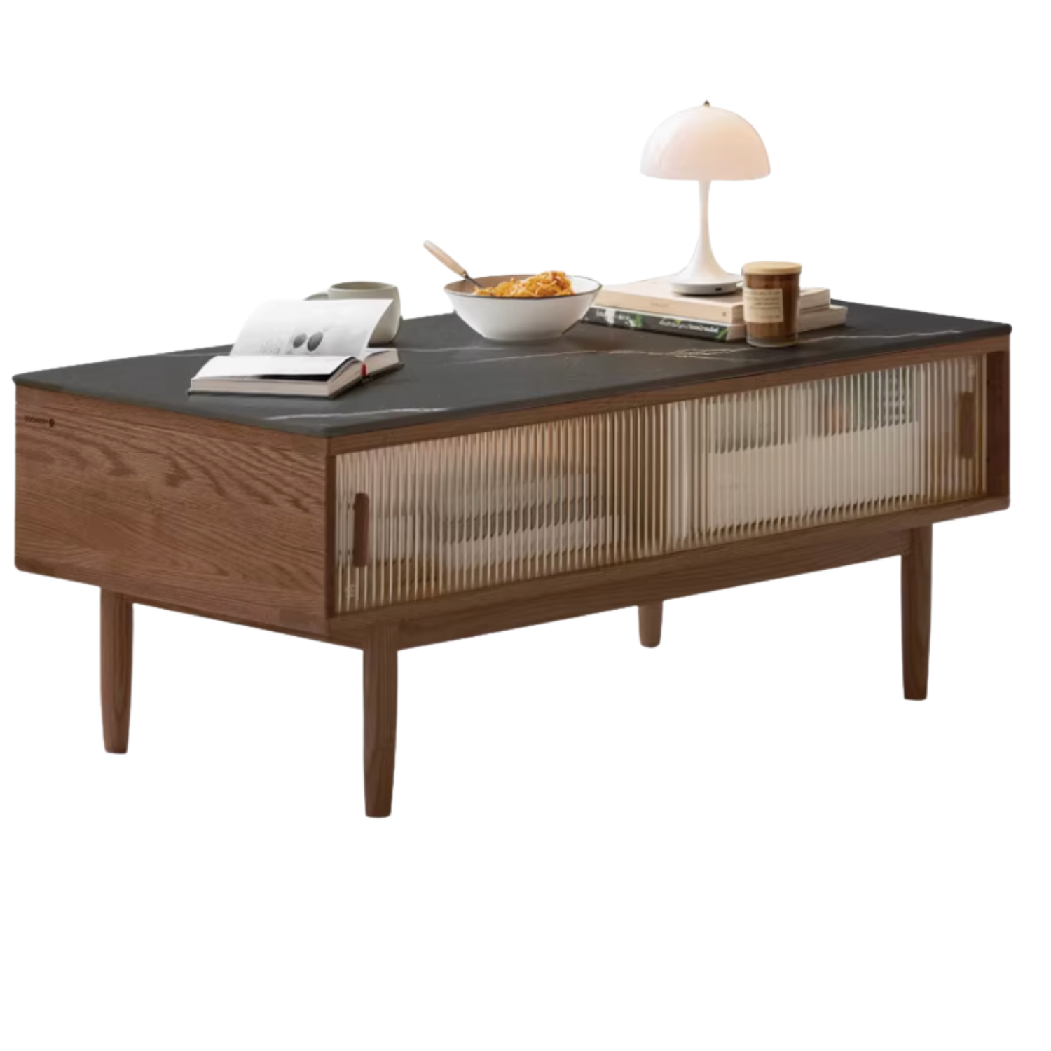 Black Walnut, Oak, Solid Rubberwood Solid Wood Modern Style Coffee Table