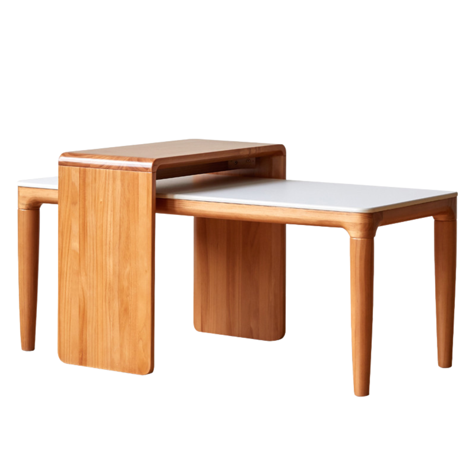 Pine Solid Wood Modern Combination Rock Plate Coffee Table