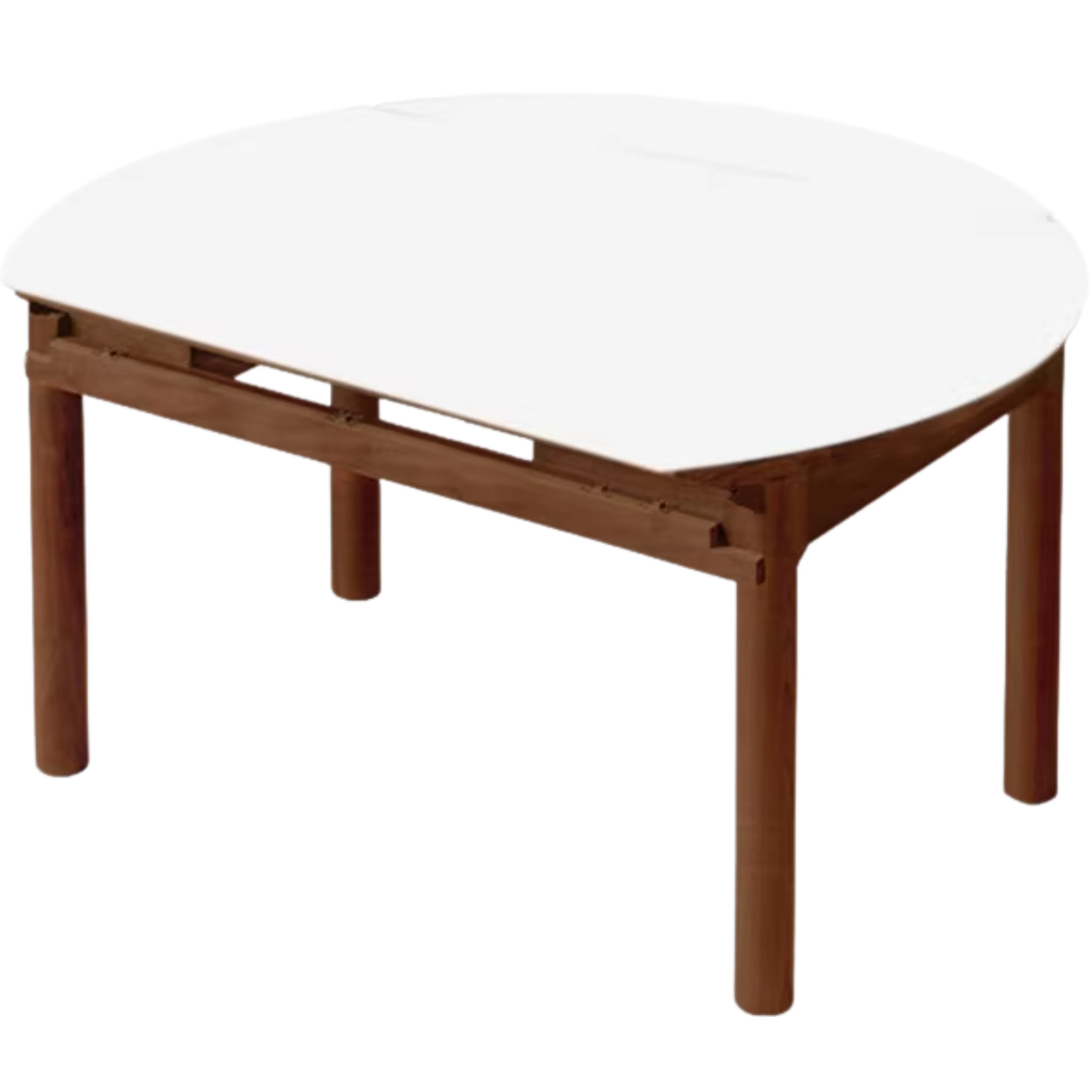 Oak, Black Walnut, Ash Solid Wood Rock Plate Folding Dining Table