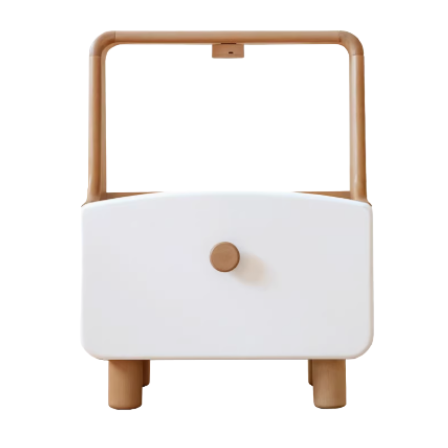 Birch, Beech Solid Wood Nightstand Built-in Night Light