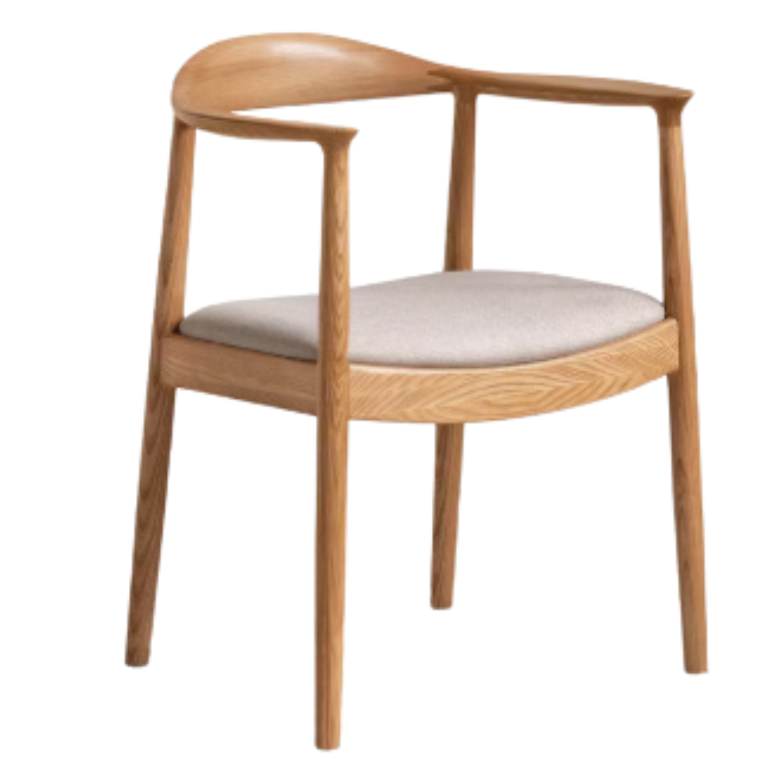 Ash Solid Wood Japanese Presidential Dining Chair
