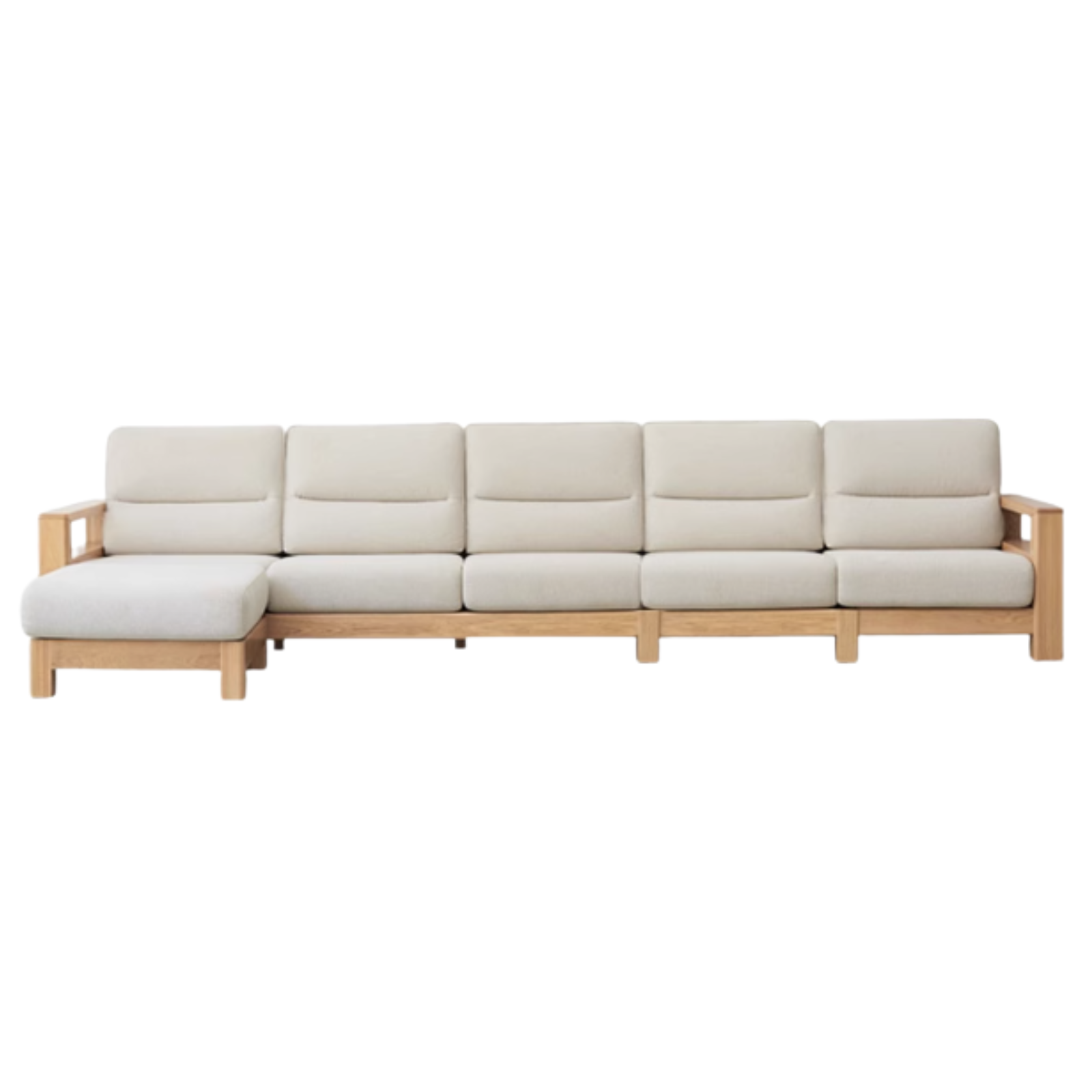 Ash Solid Wood Corner Sofa.