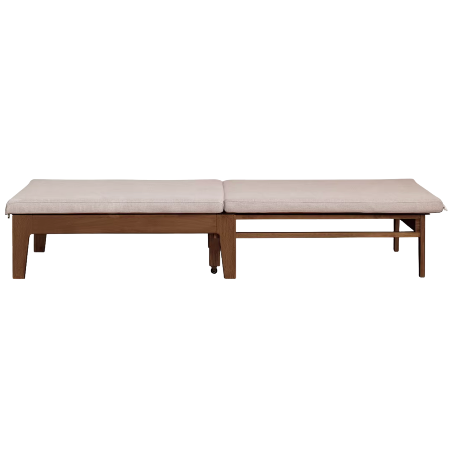 Oak, Beech, Solid Rubberwood Folding Single Retractable Sofa Bed.