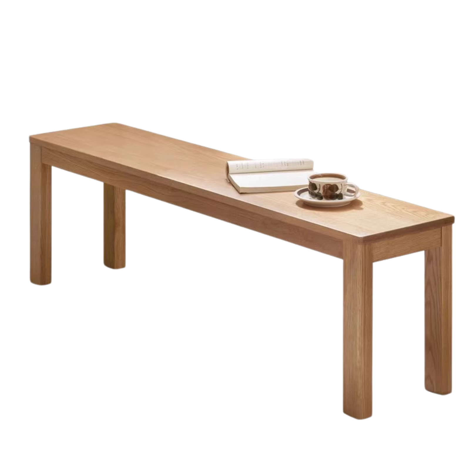 Ash, Oak, Beech, Solid Rubberwood Wide Seat Bench