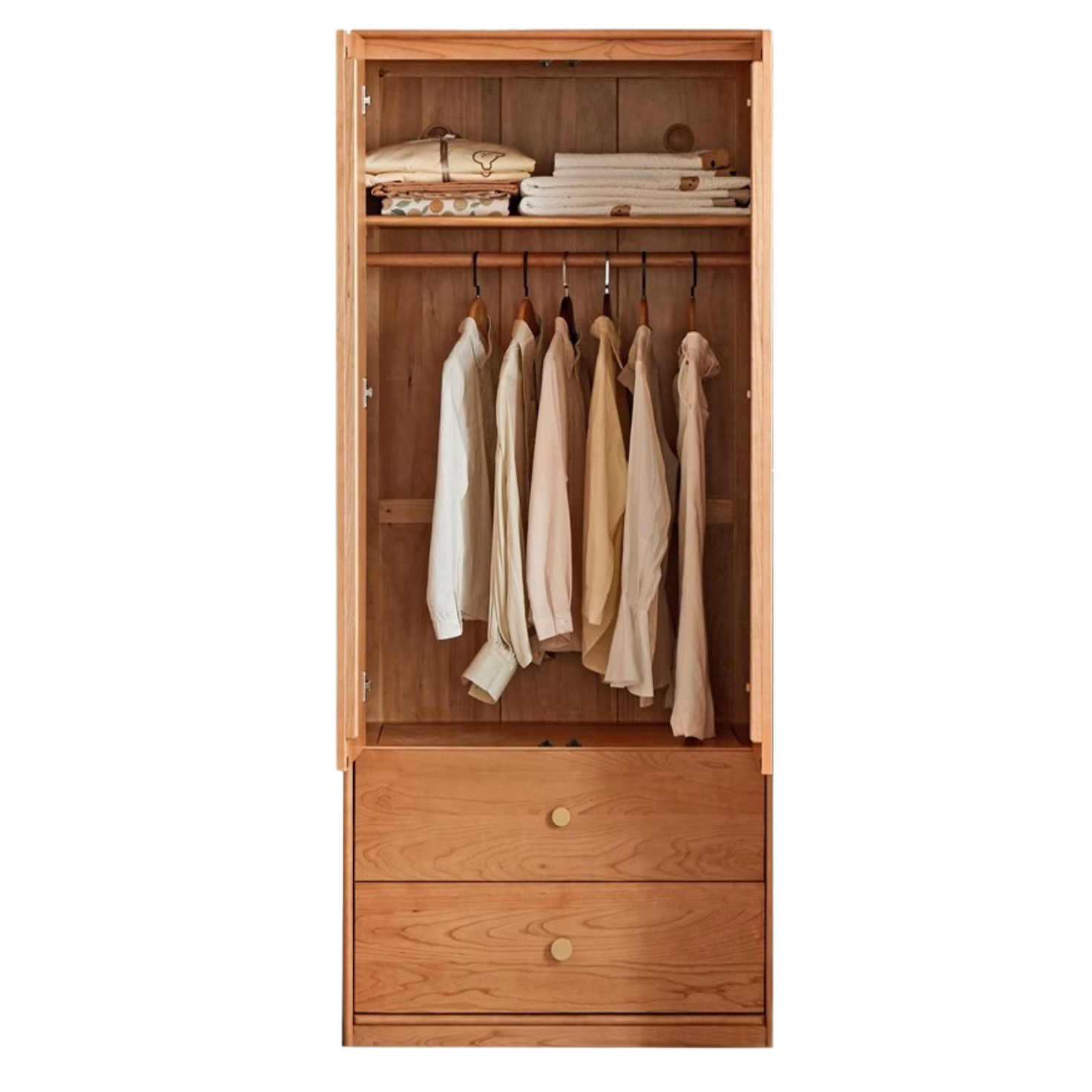 Сherry Solid Wood Exquisite Wardrobe.