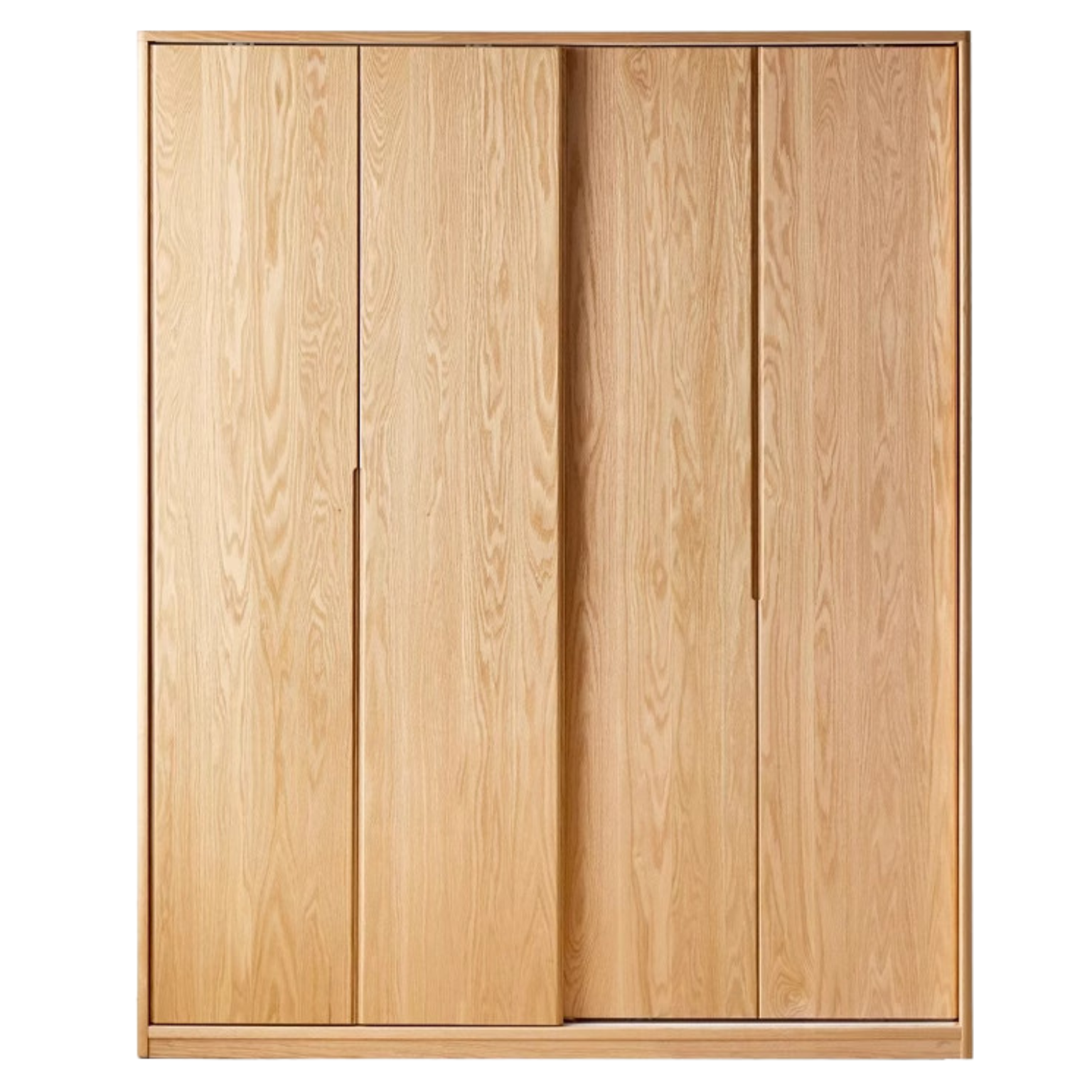 Oak Solid Wood Wardrobe Sliding Door-