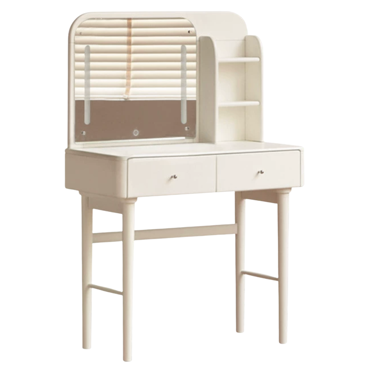 Solid Rubberwood Telescopic Multifunctional Vanity Table