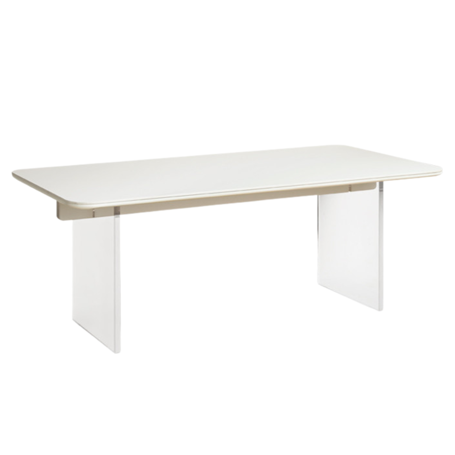 Solid Rubberwood Suspended Dining Table With Slate Top