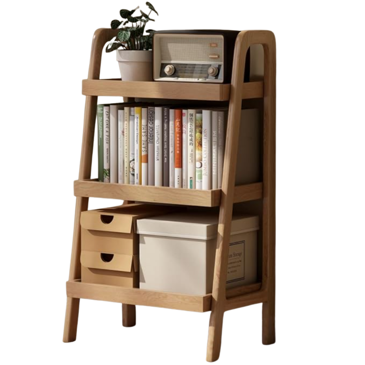 Oak Solid Wood Multi Layer Shelf, Bookshelves, Flower Racks (Copy)