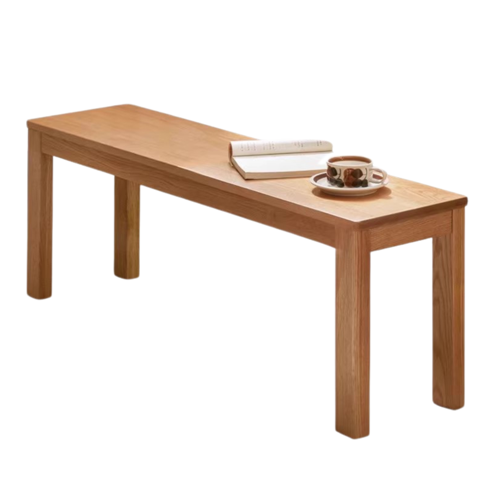 Ash, Oak, Beech, Solid Rubberwood Wide Seat Bench