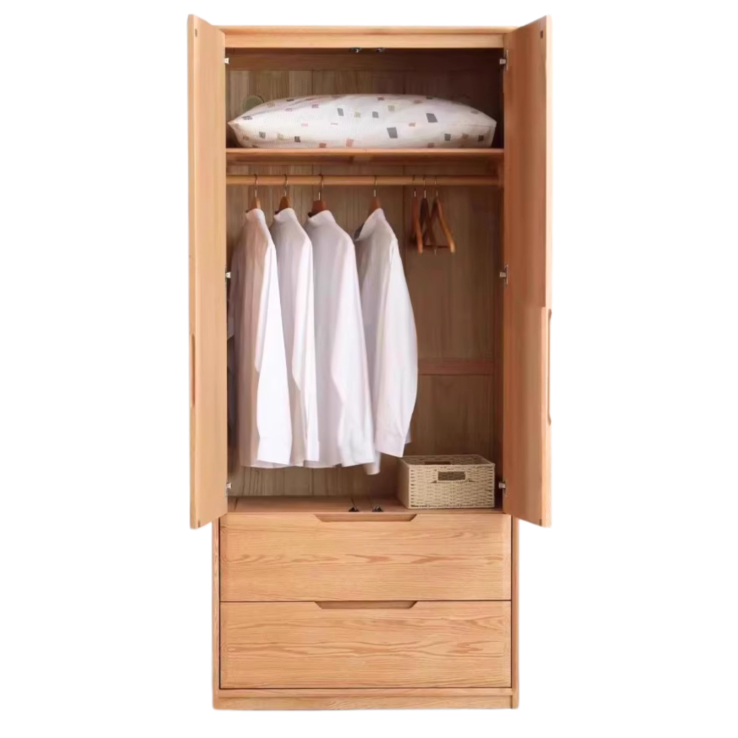 Oak, Ash Solid Wood Wardrobe.