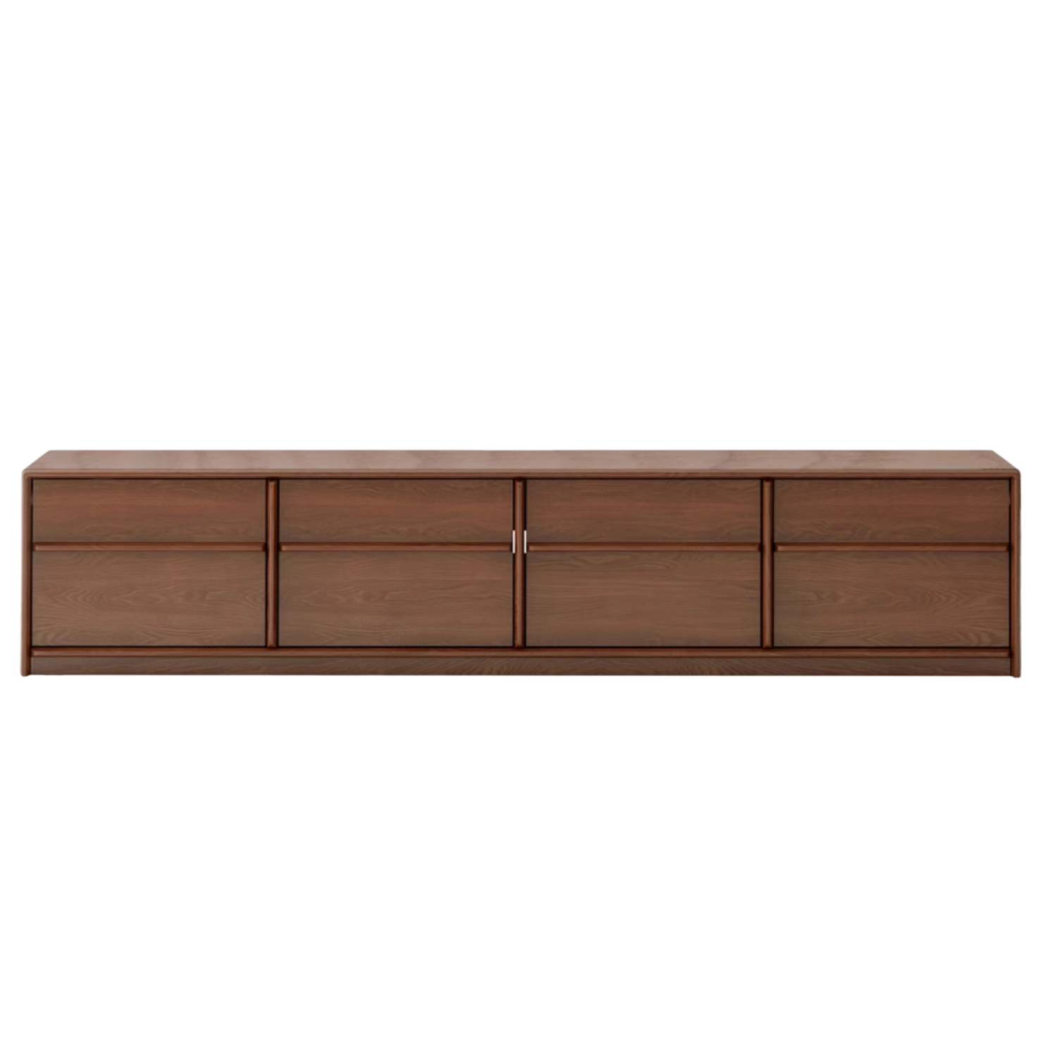 Black Walnut, Sandalwood, Ash, Oak Solid Wood Italian Light Luxury Floor TV Cabinet.