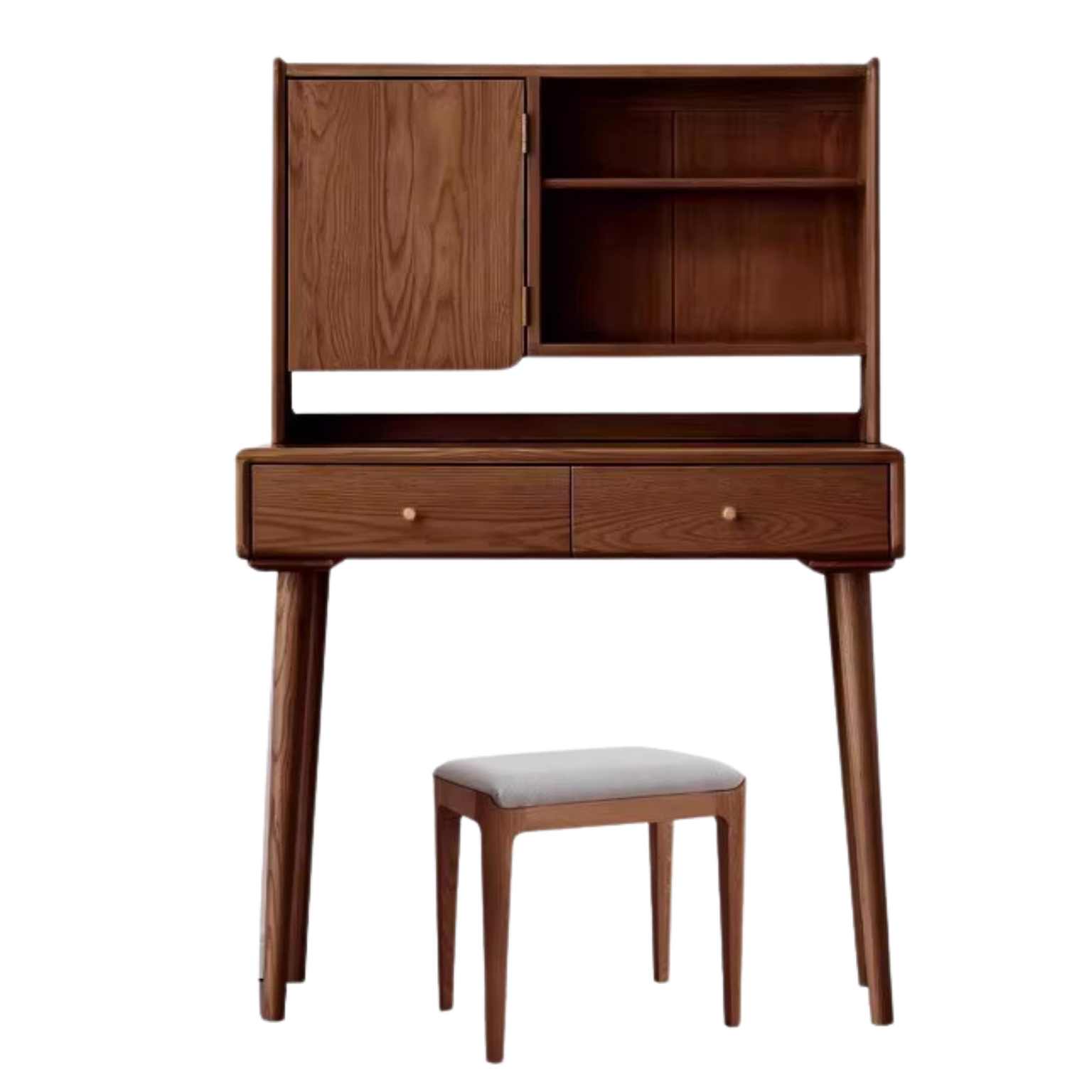 Ash Solid Wood Walnut Color Dressing Table.