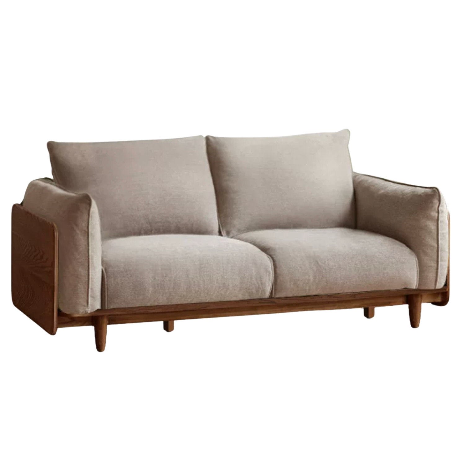 Oak, Ash Solid Wood Genuine leather, fabric Sofa