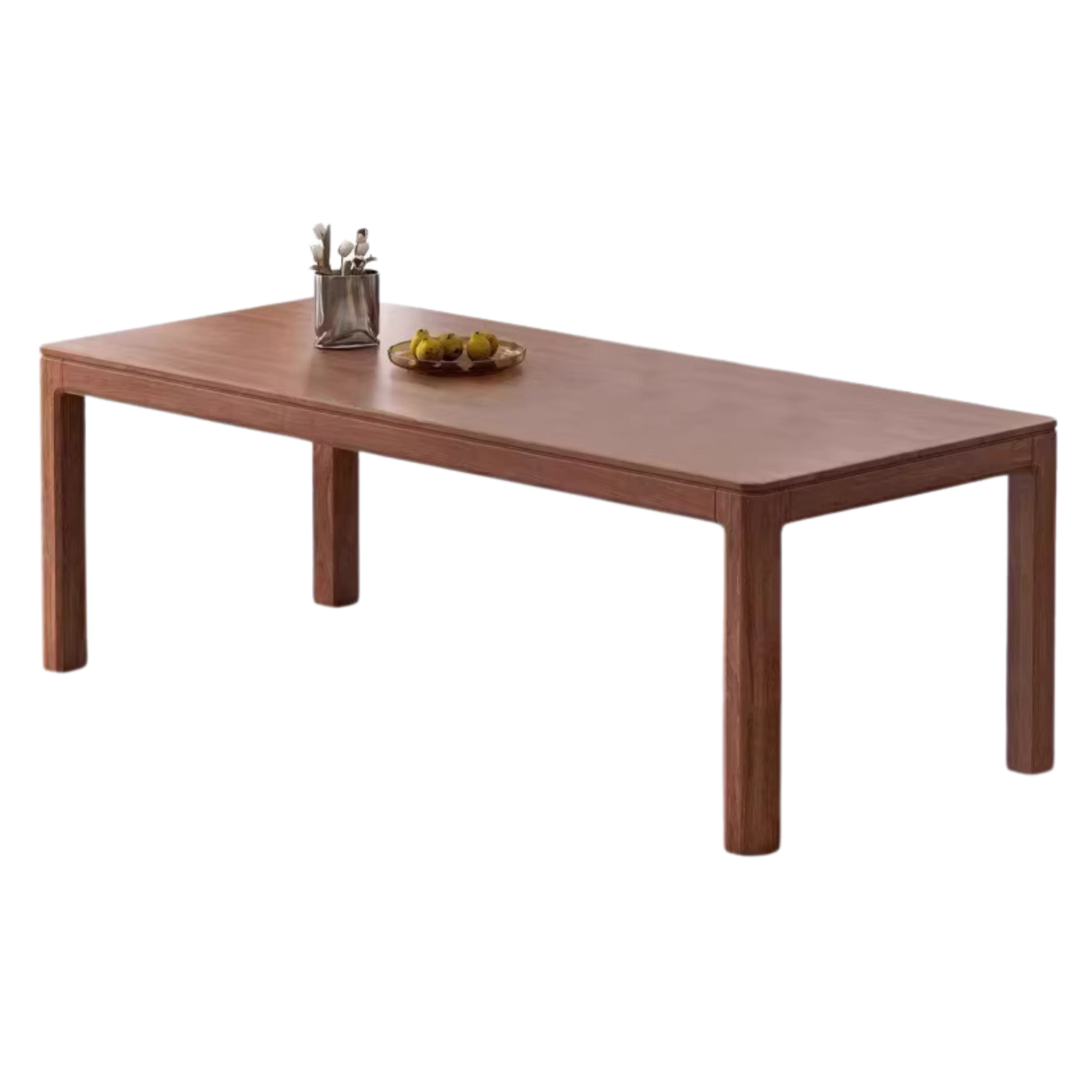 Black Walnut, Ash, Red Oak, Sandalwood Solid Wood Large Dining Table