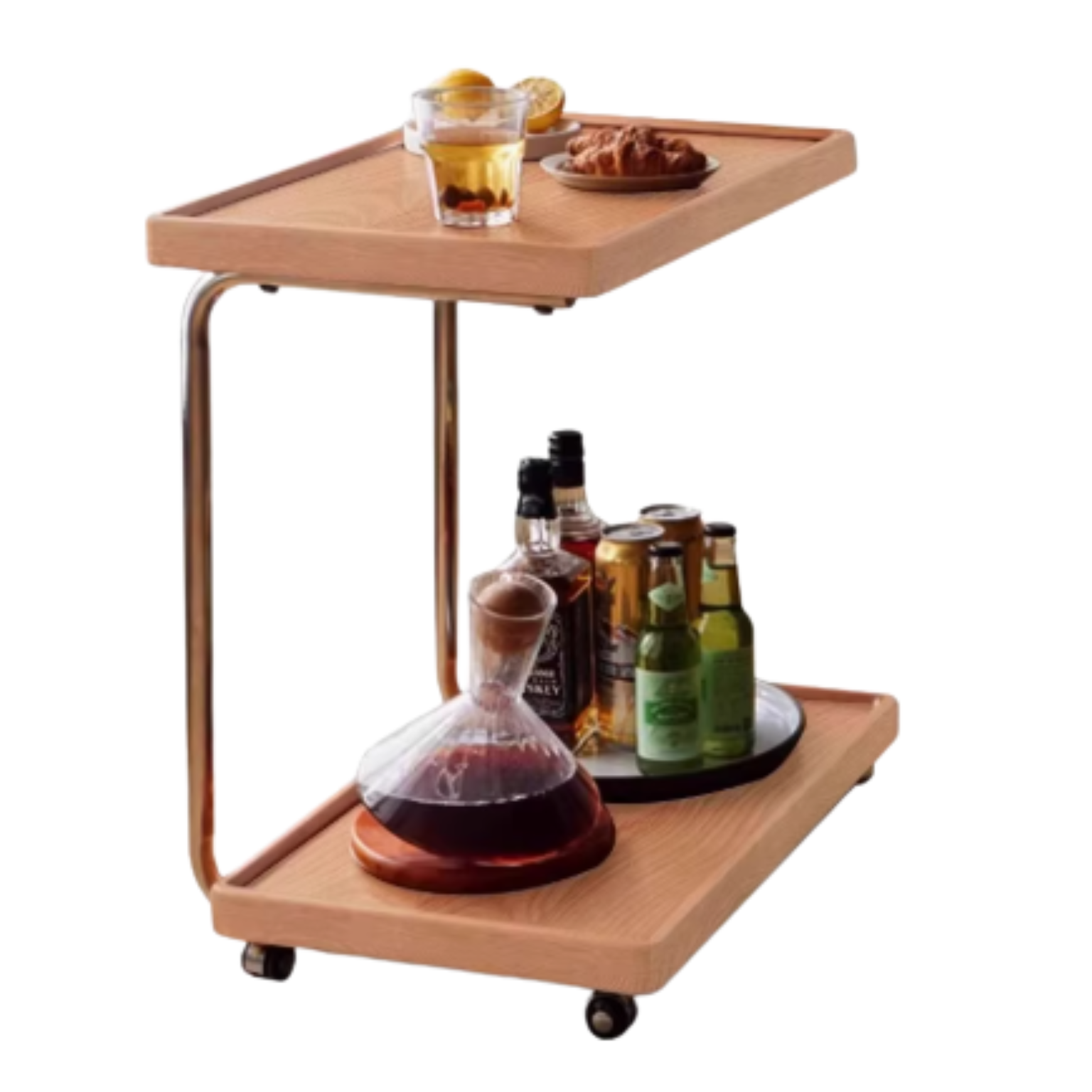 Beech, Ash, Oak, Cherry, Poplar Solid Wood C-type Side Table Modern