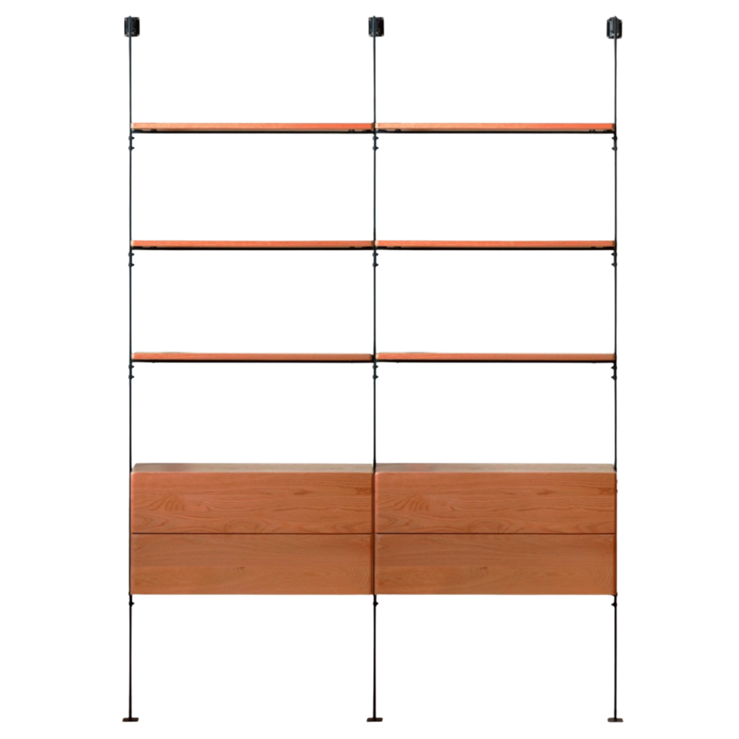 Oak, Poplar Solid Wood Industrial Style Multi-layer Storage Rack