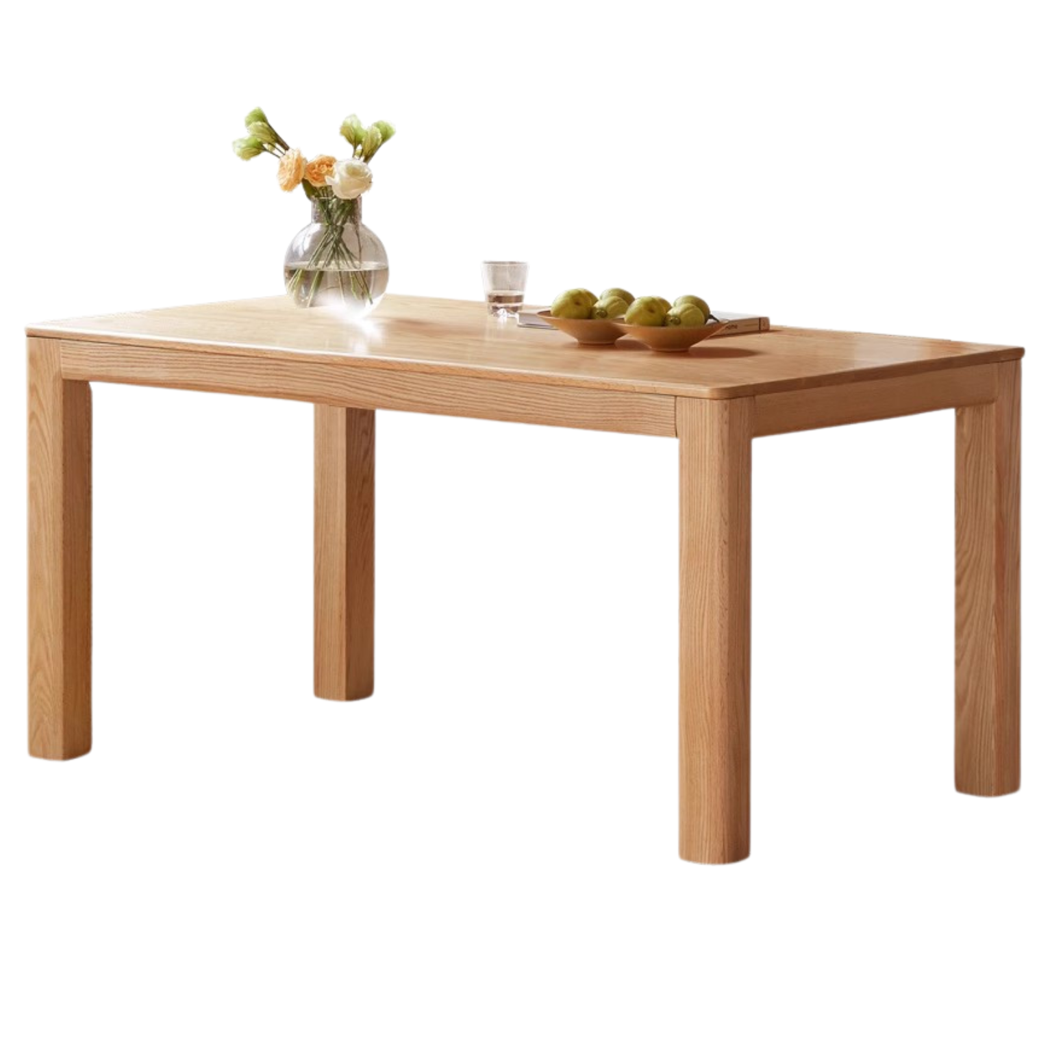 Oak, Red Oak Solid Wood Rectangular Dining Table