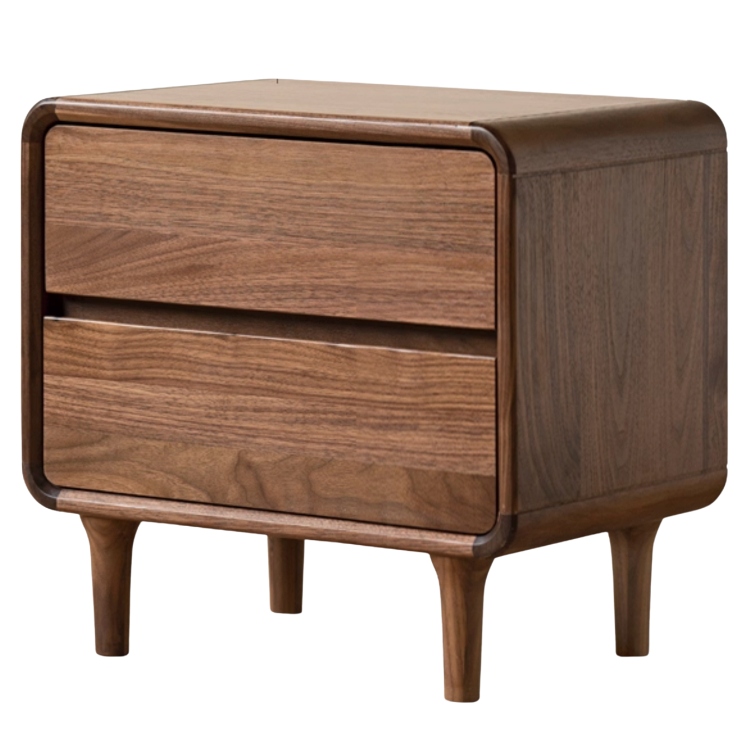 Black Walnut, Catalpa, Sandalwood Solid Wood Minimalist Nightstand
