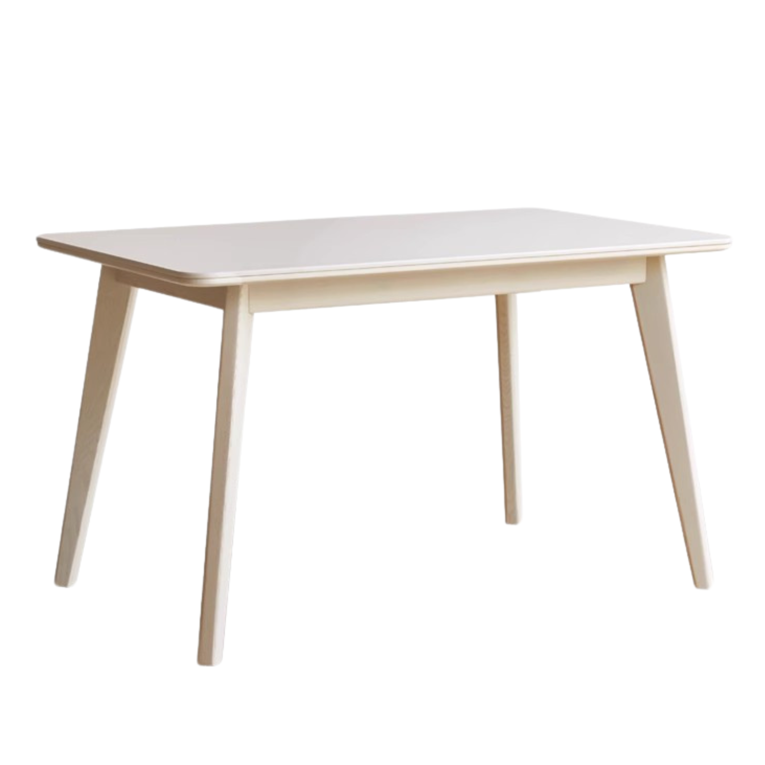 Birch Solid Wood Slate Cream Wind White Dining Table