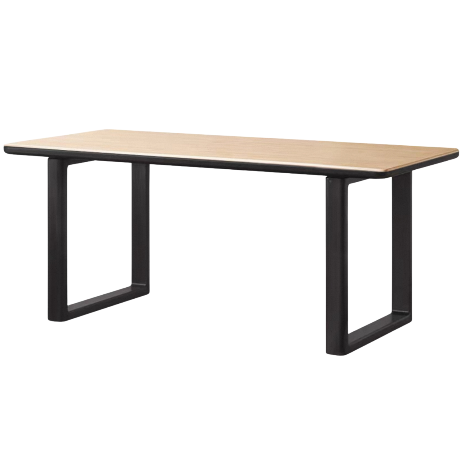 Oak Solid Wood Farmhouse Dining Table smoked Black