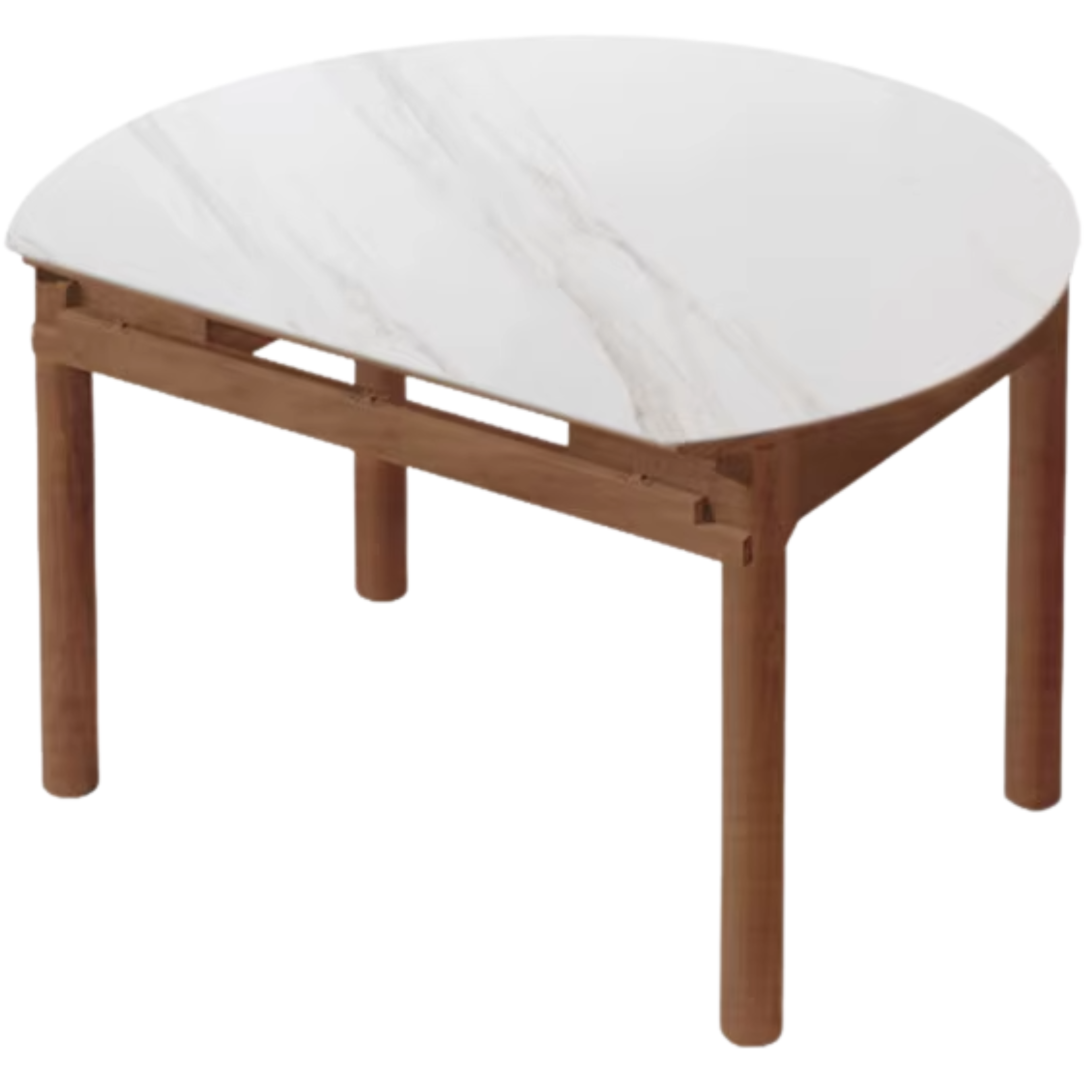 Oak, Black Walnut, Ash Solid Wood Rock Plate Folding Dining Table