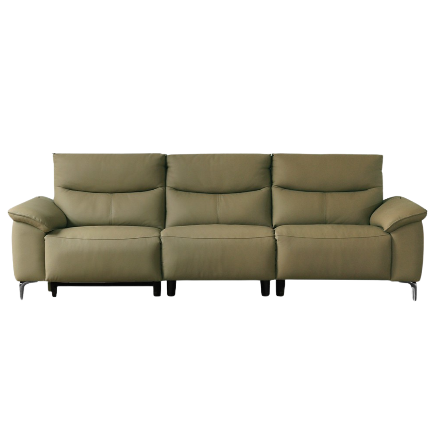 Leather Electric Head Layer Leather Adjustable Function Sofa.