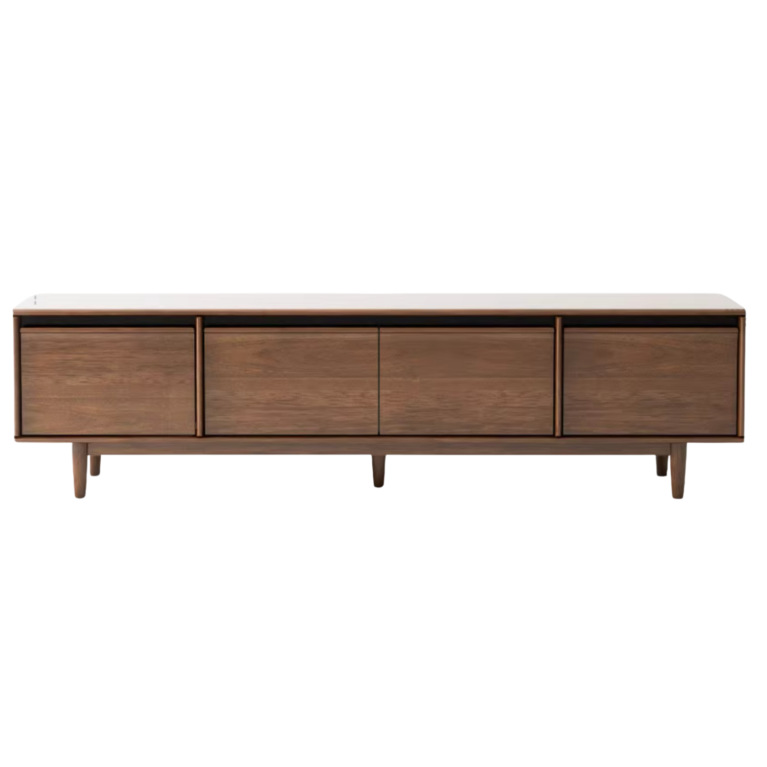 Black Walnut, Sandalwood, Ash Solid Wood Skeleton Line TV Cabinet.