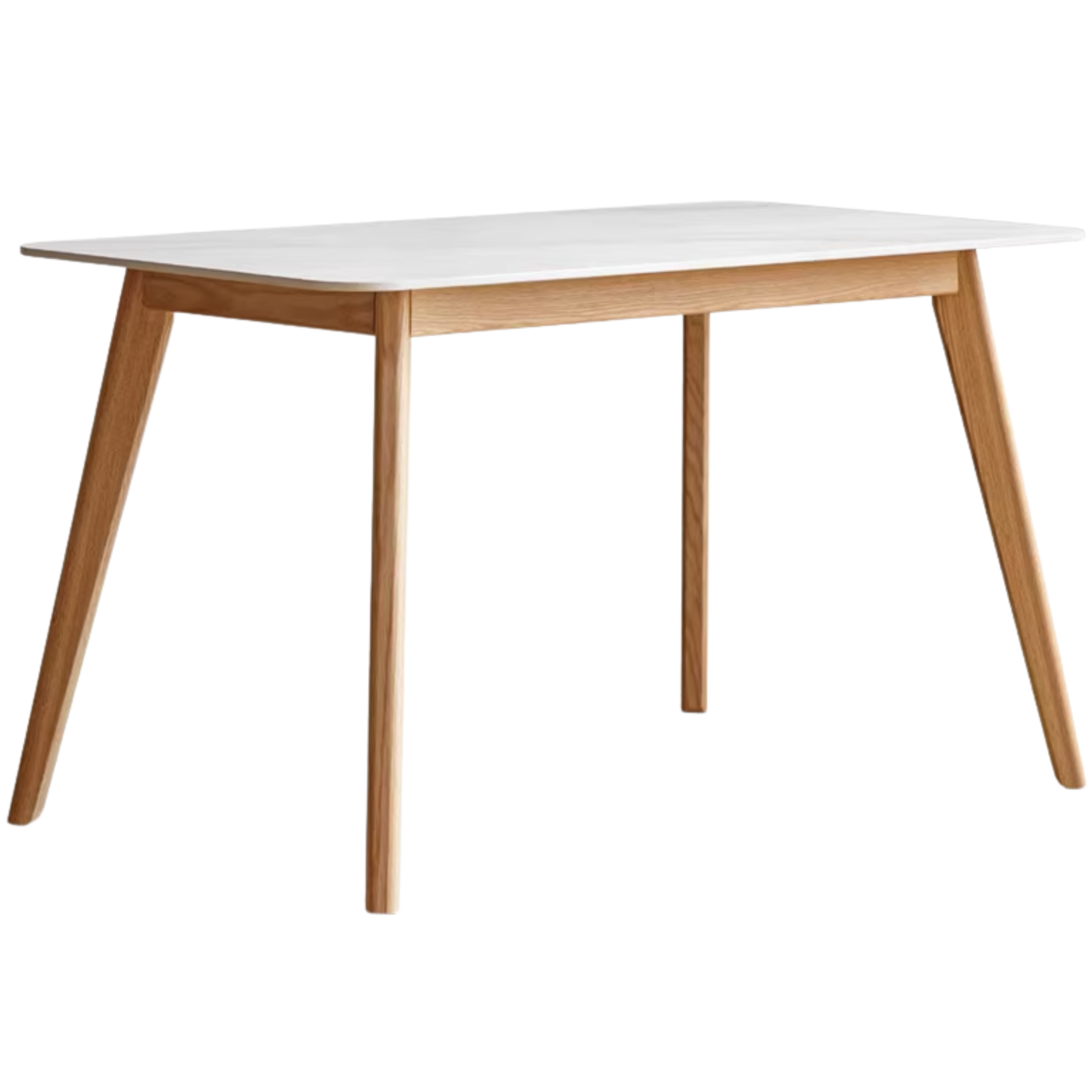 Solid RubberWood, Oak Solid Wood Rock Modern Dining Table