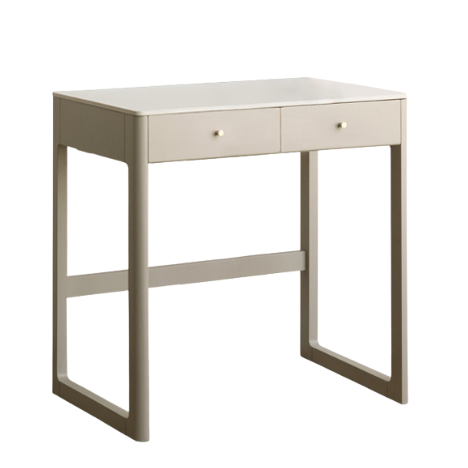 Poplar Solid Wood Office Desk, Small Dressing Table Slate Top