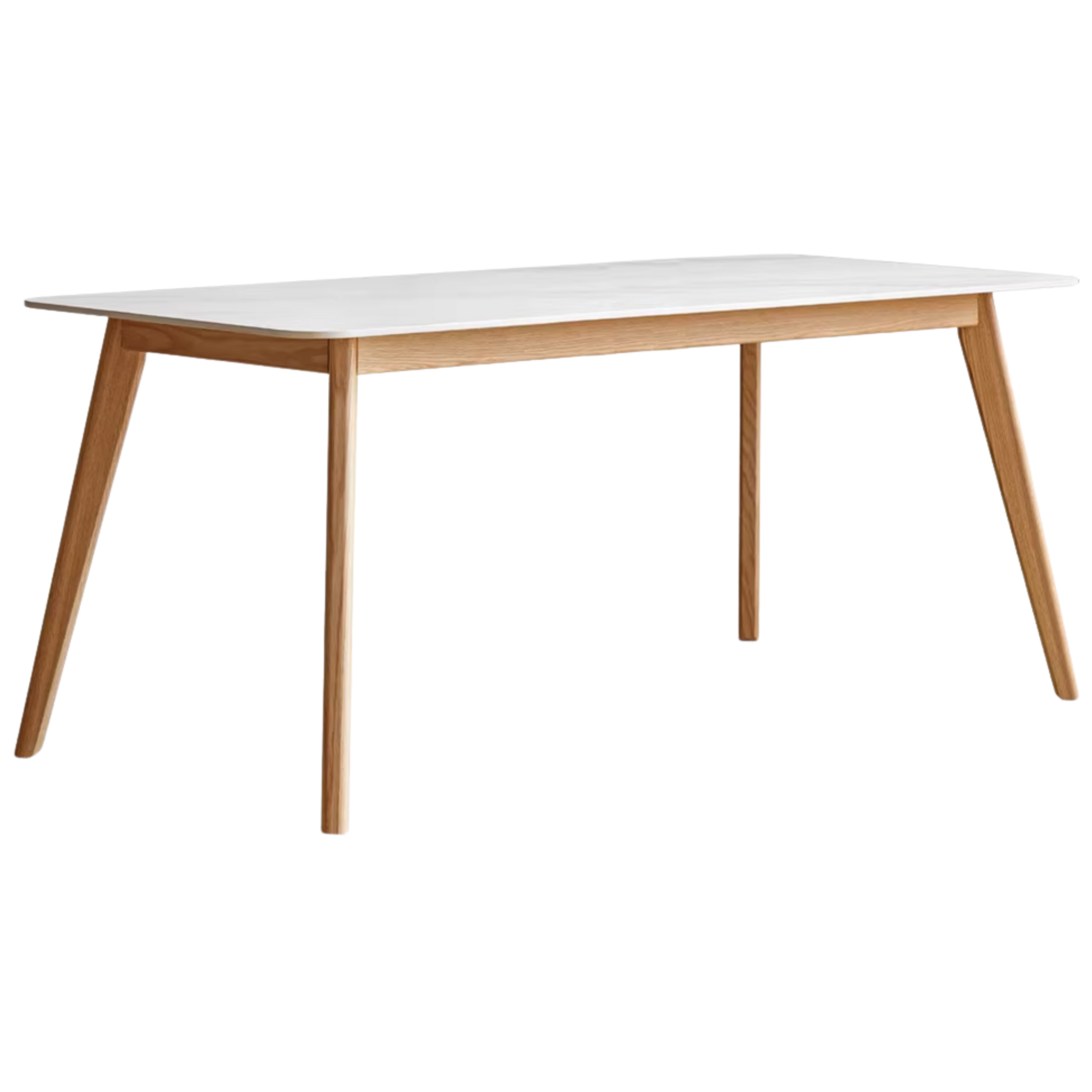 Solid RubberWood, Oak Solid Wood Rock Modern Dining Table
