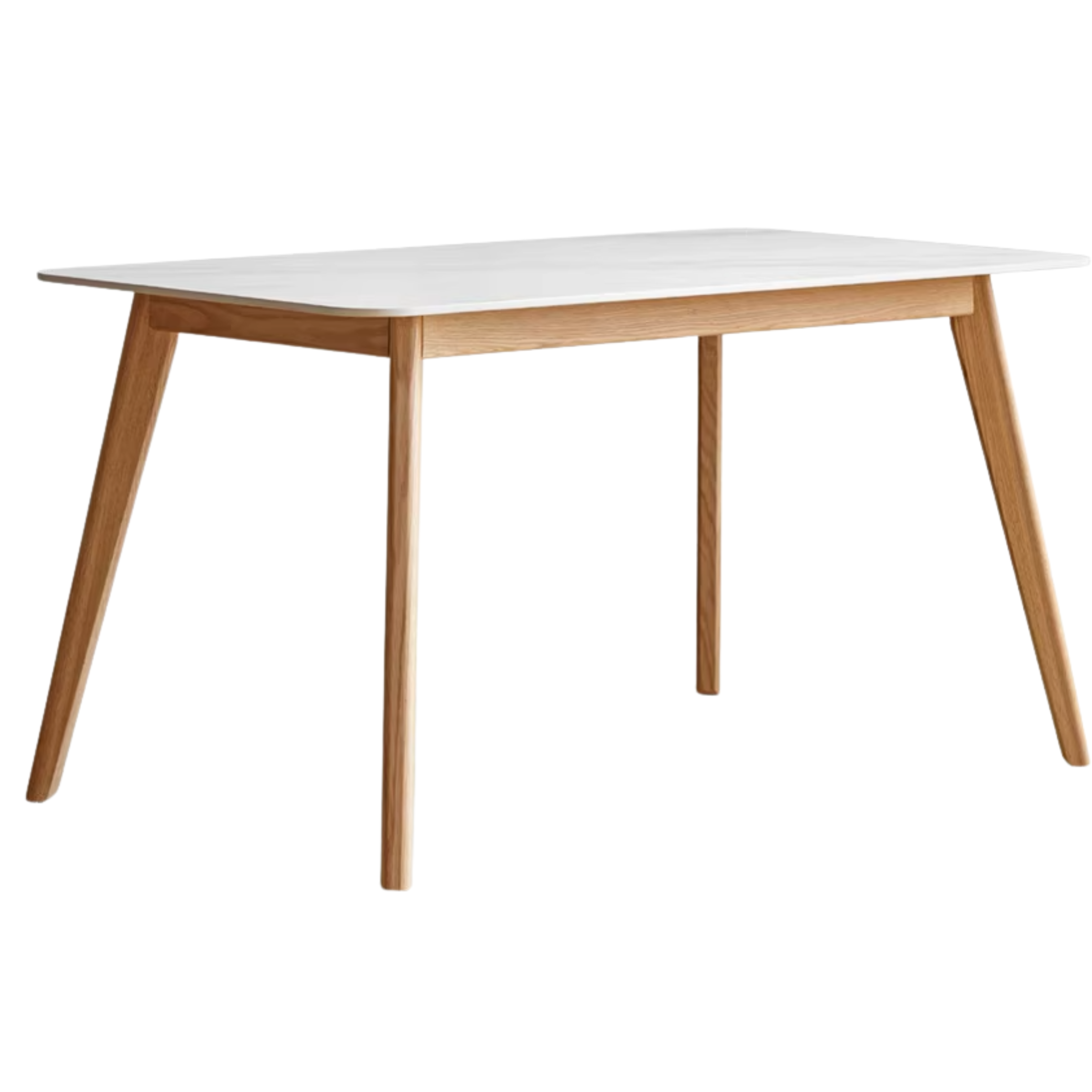 Solid RubberWood, Oak Solid Wood Rock Modern Dining Table