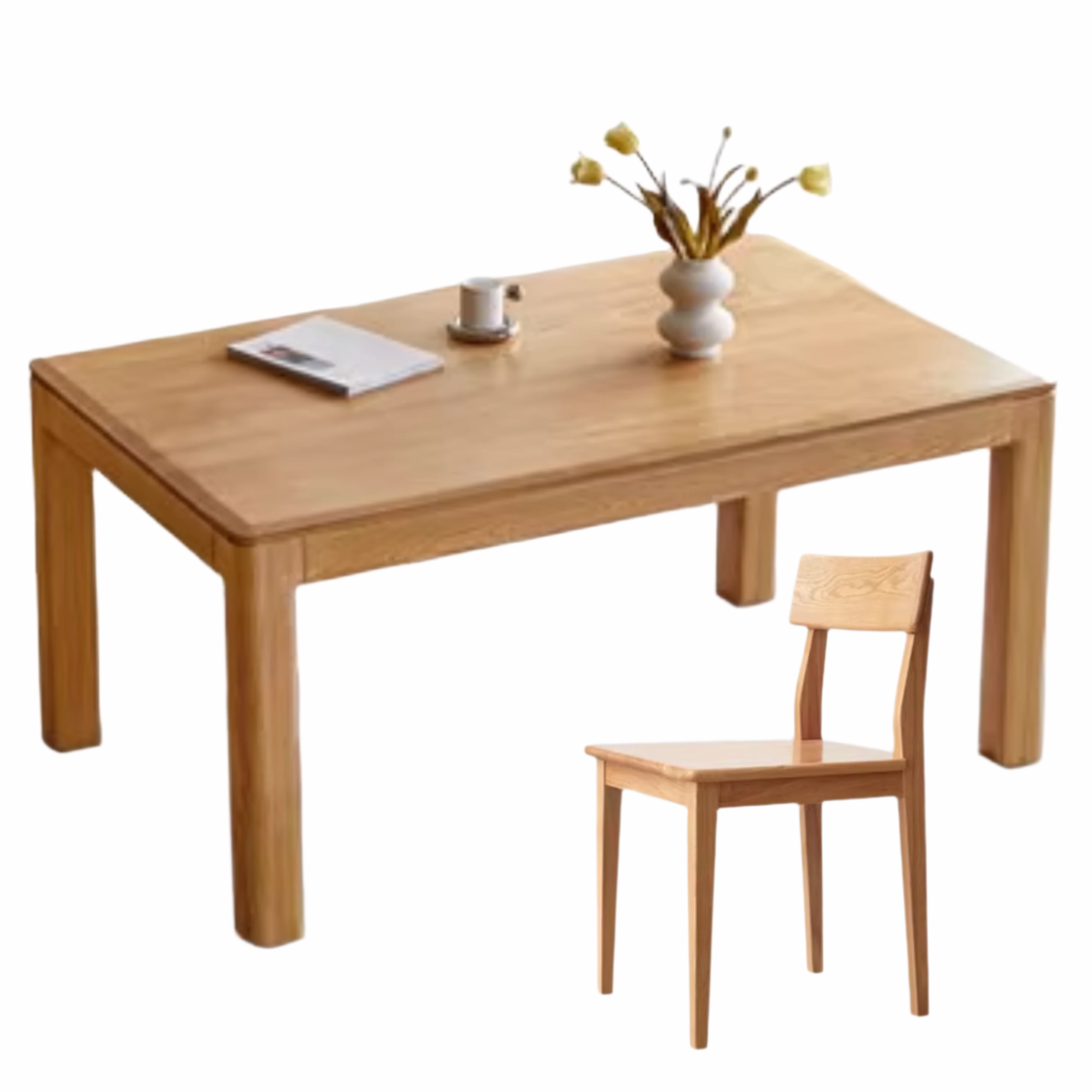 Oak, Ash Solid Wood Long Dining Table