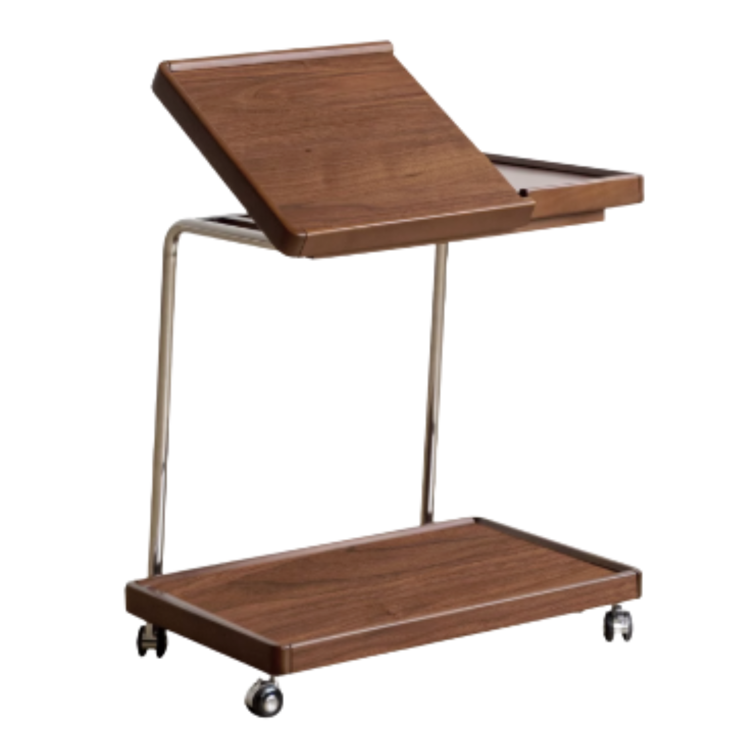 Poplar, Cherry, Black Walnut, Oak Solid Wood Mobile Side Table