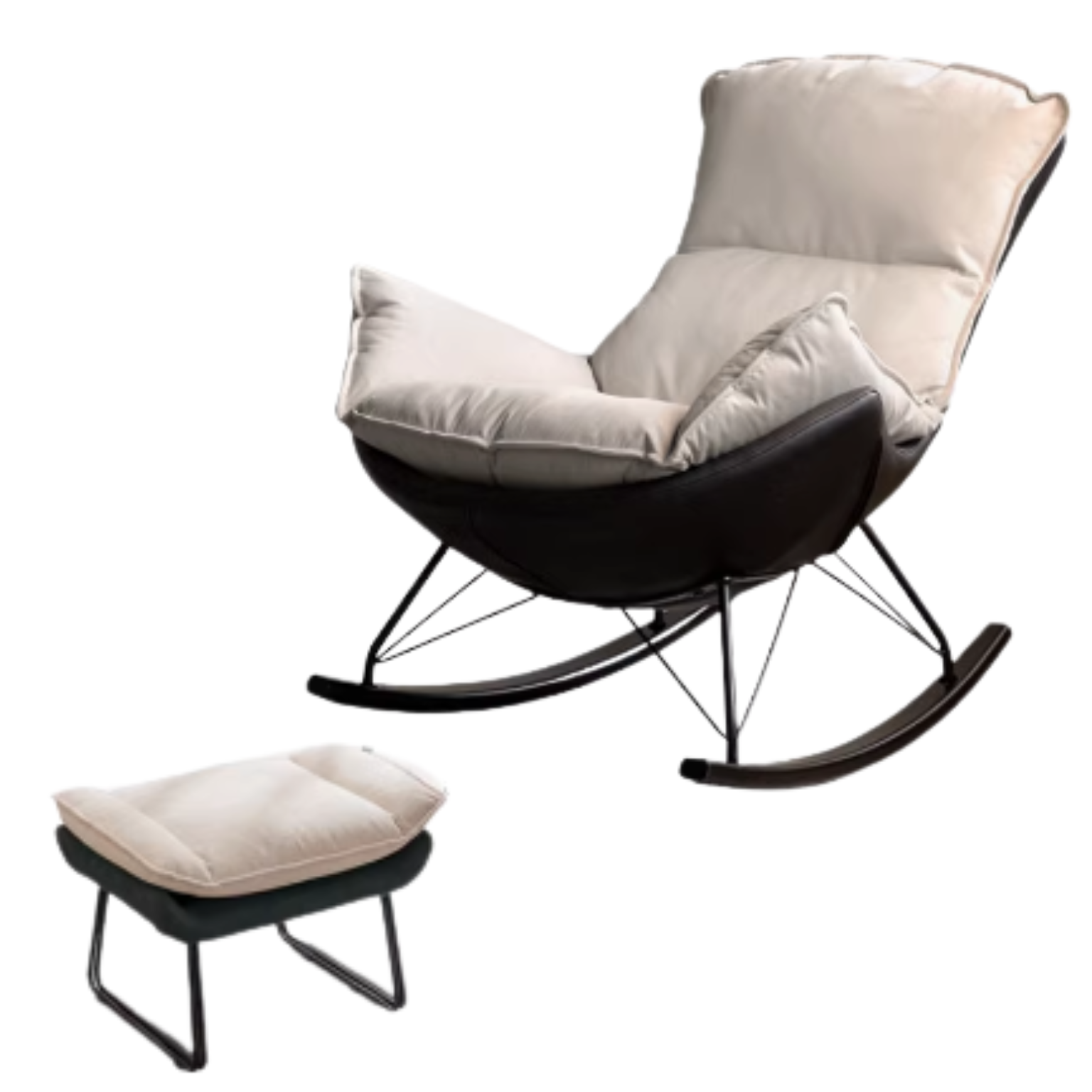 Mid Century Modern Rocking Armchair)