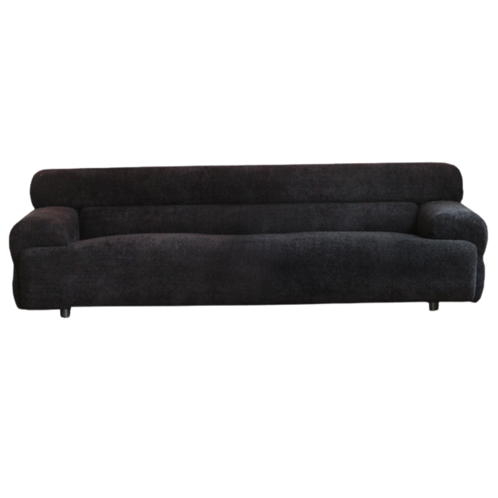 Velvet Three-seat Modular Fabric Sofa.