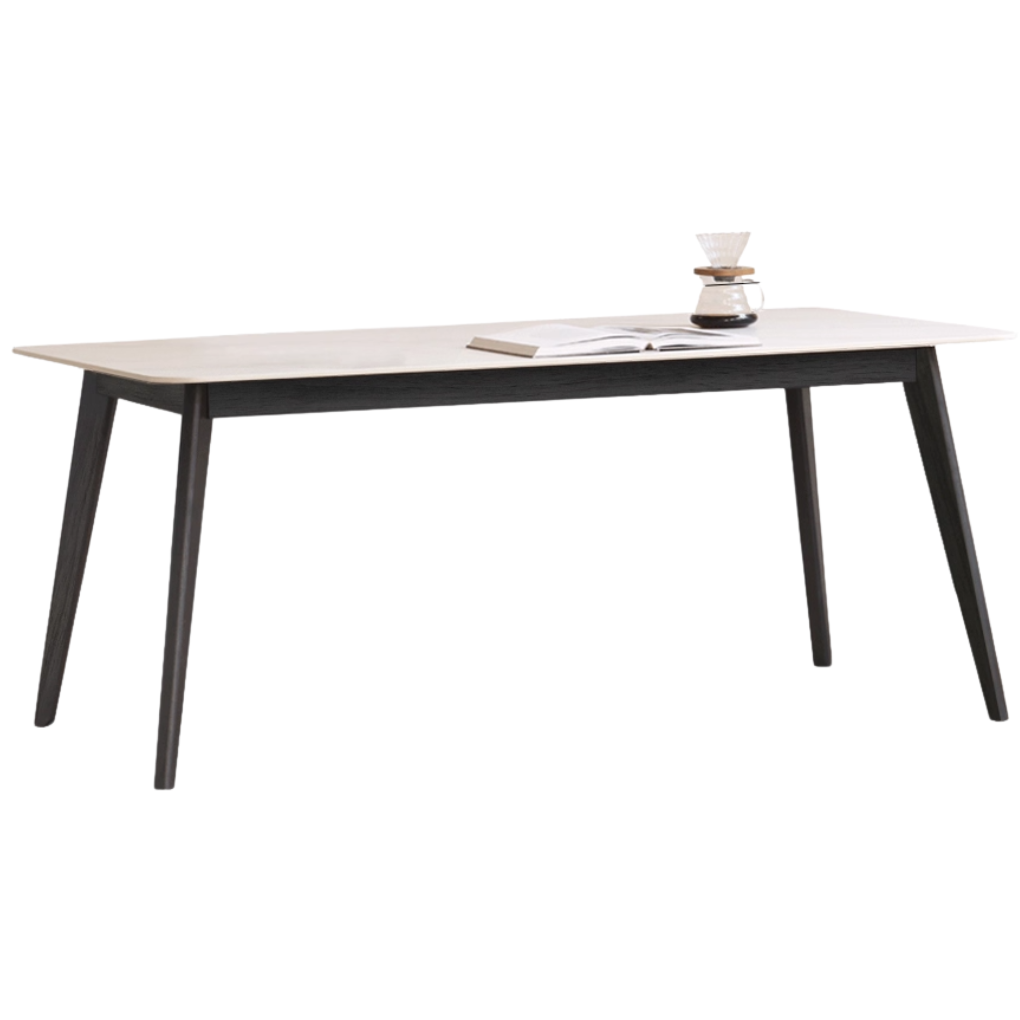 Oak, Solid Rubberwood Reliable Rock Table